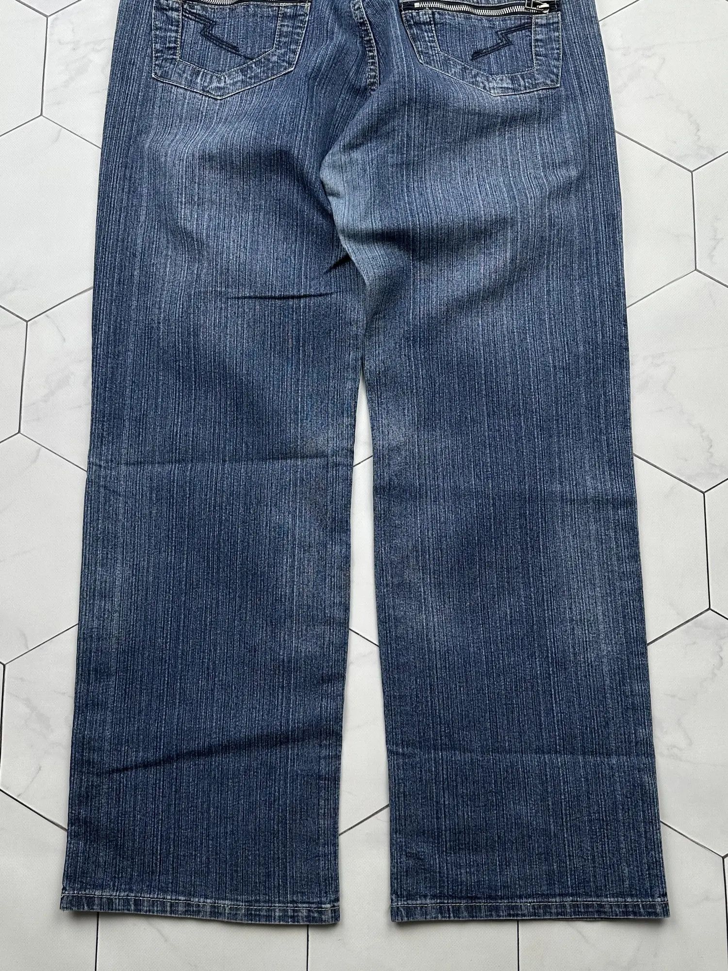 Japanese Brand Vintage Wide Jeans (B472)E2 Size US 32 / EU 48 - 6 Thumbnail
