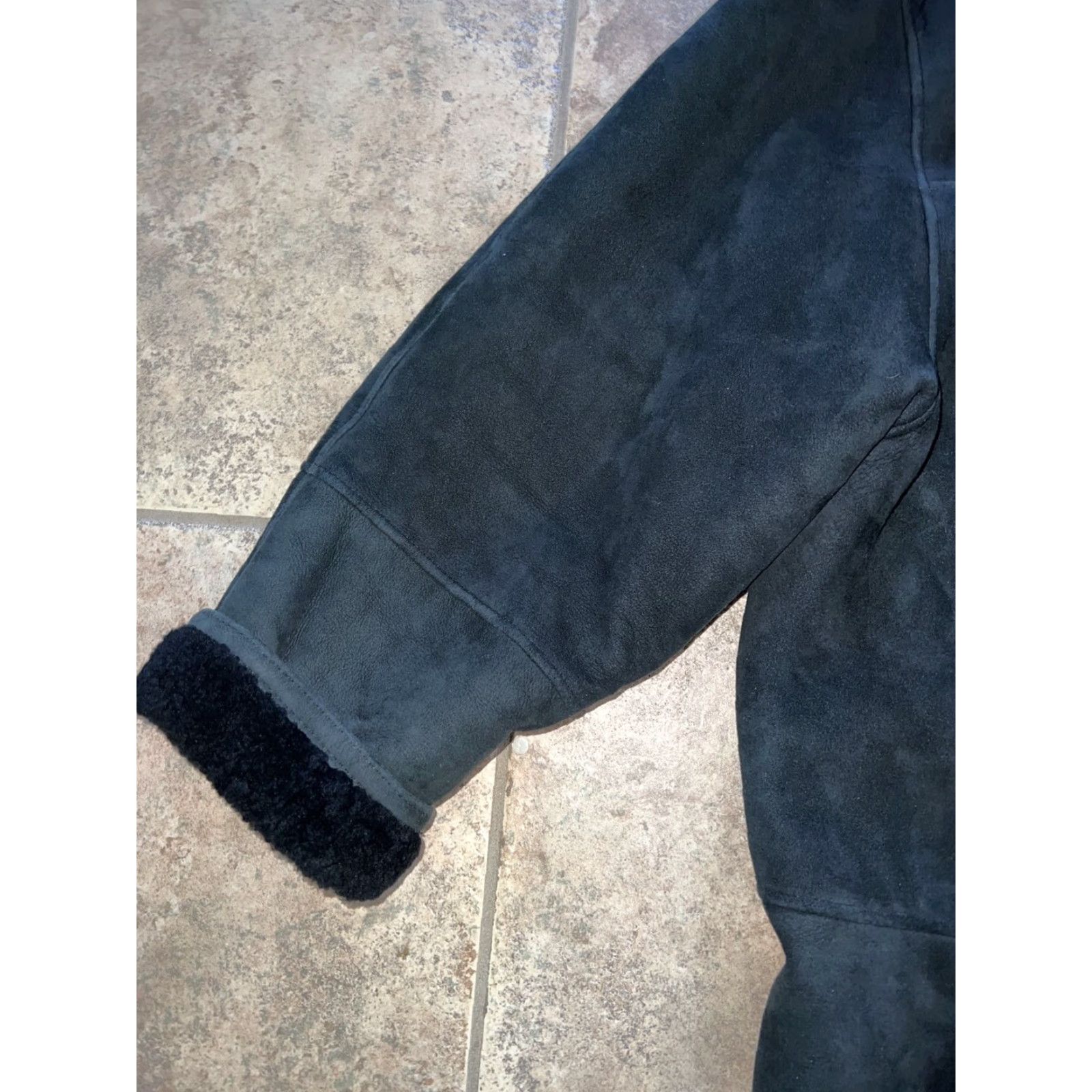 Vintage Jean Guise Tanatar Women's Coat Parka 46 Black Shearling Lambskin Faux Fur Lined Winter Size 32" / US 10 / IT 46 - 3 Thumbnail