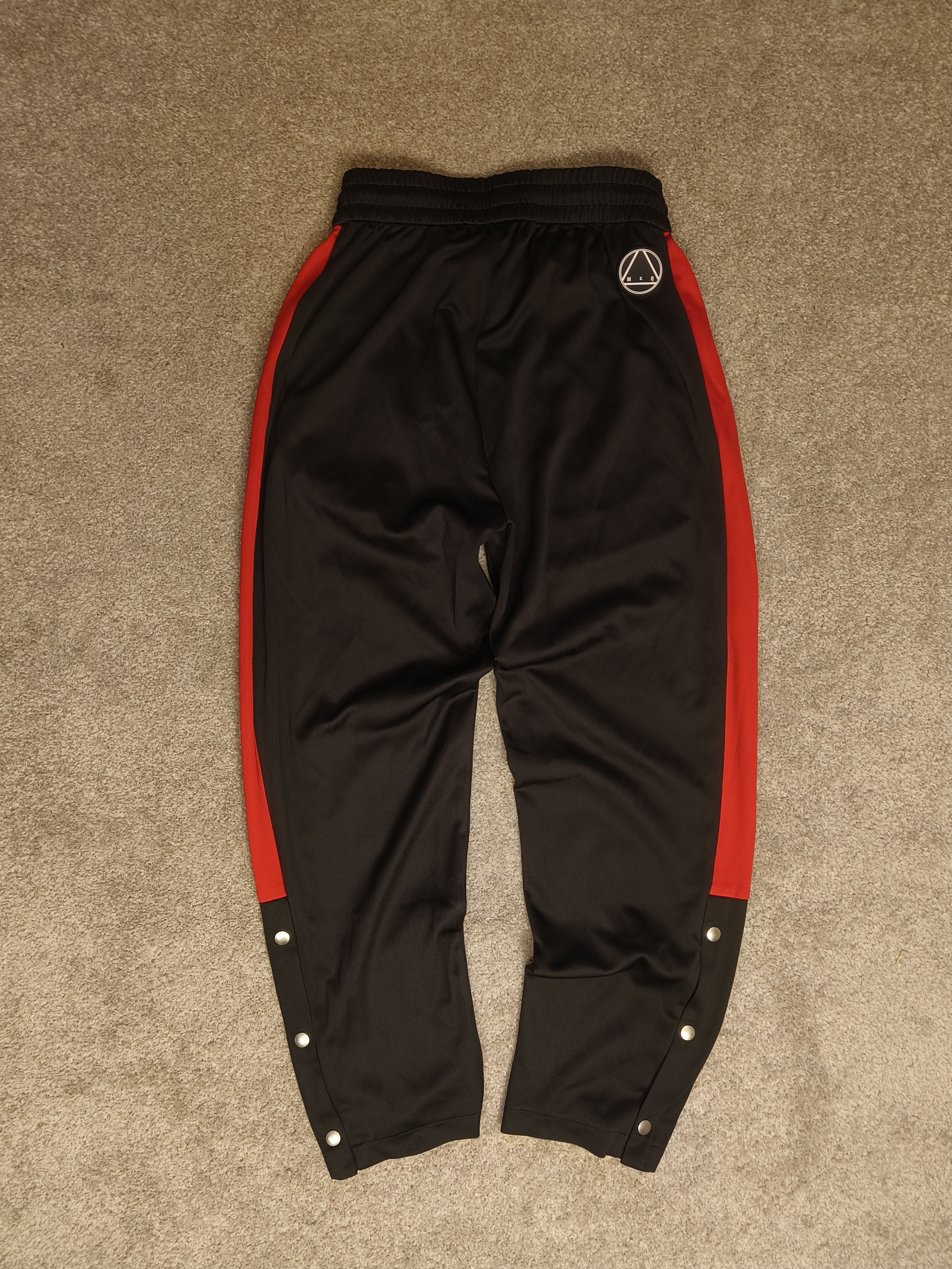 Alexander McQueen McQ Alexander Mcqueen Black Red Taped Panel Mens Track Pants Size US 30 / EU 46 - 2 Thumbnail