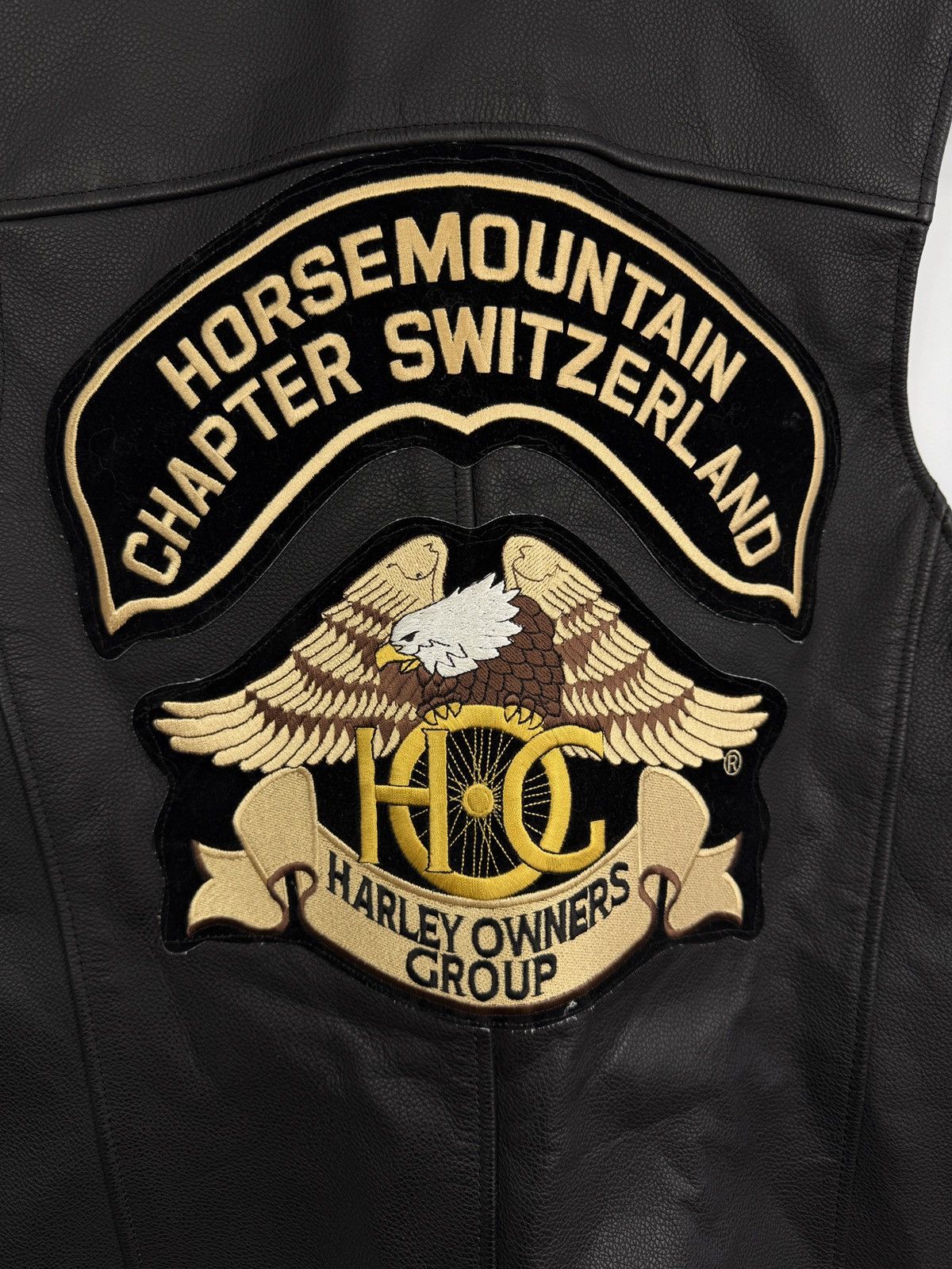 Harley Davidson 🇨🇭Vintage Harley Davidson Switzerland Leather Vest Choppers Size US L / EU 52-54 / 3 - 19 Thumbnail