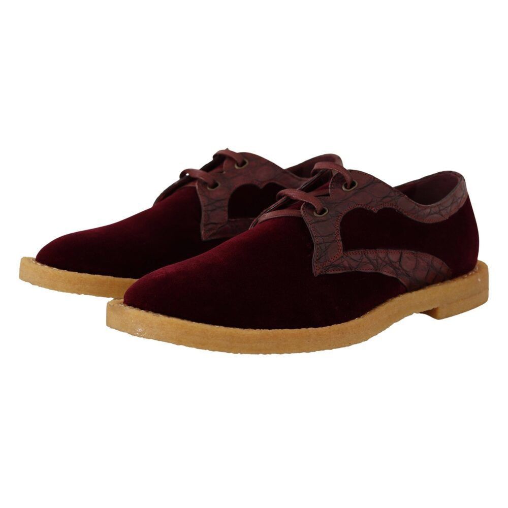 Dolce & Gabbana Dolce & Gabbana Elegant Velvet and Exotic Leather Dress Shoe Size US 11 / EU 44 - 2 Thumbnail