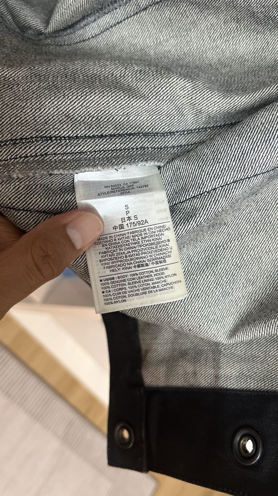 En Noir En Noir X Gap Wax Denim + Leather Jacket Size US S / EU 44-46 / 1 - 13 Thumbnail