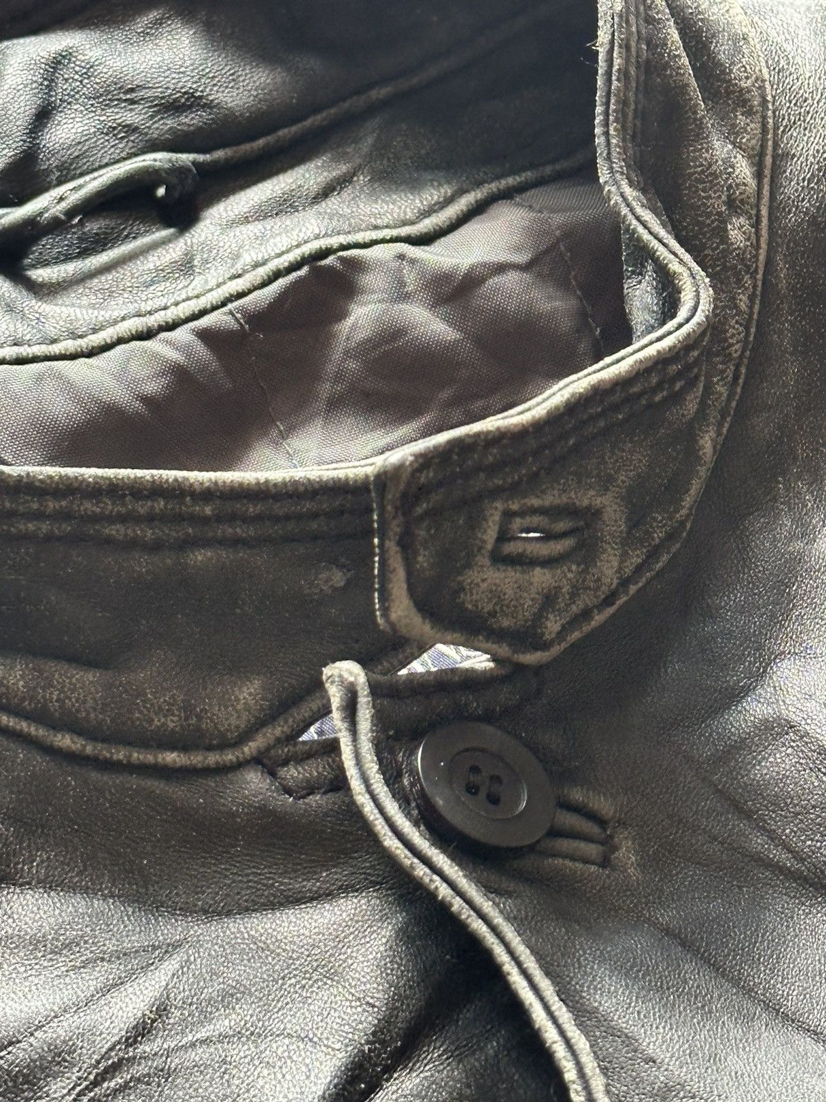 Giorgio Armani 2000s Armani Jeans Leather Mix Canvas Bomber Jacket Size US L / EU 52-54 / 3 - 7 Thumbnail