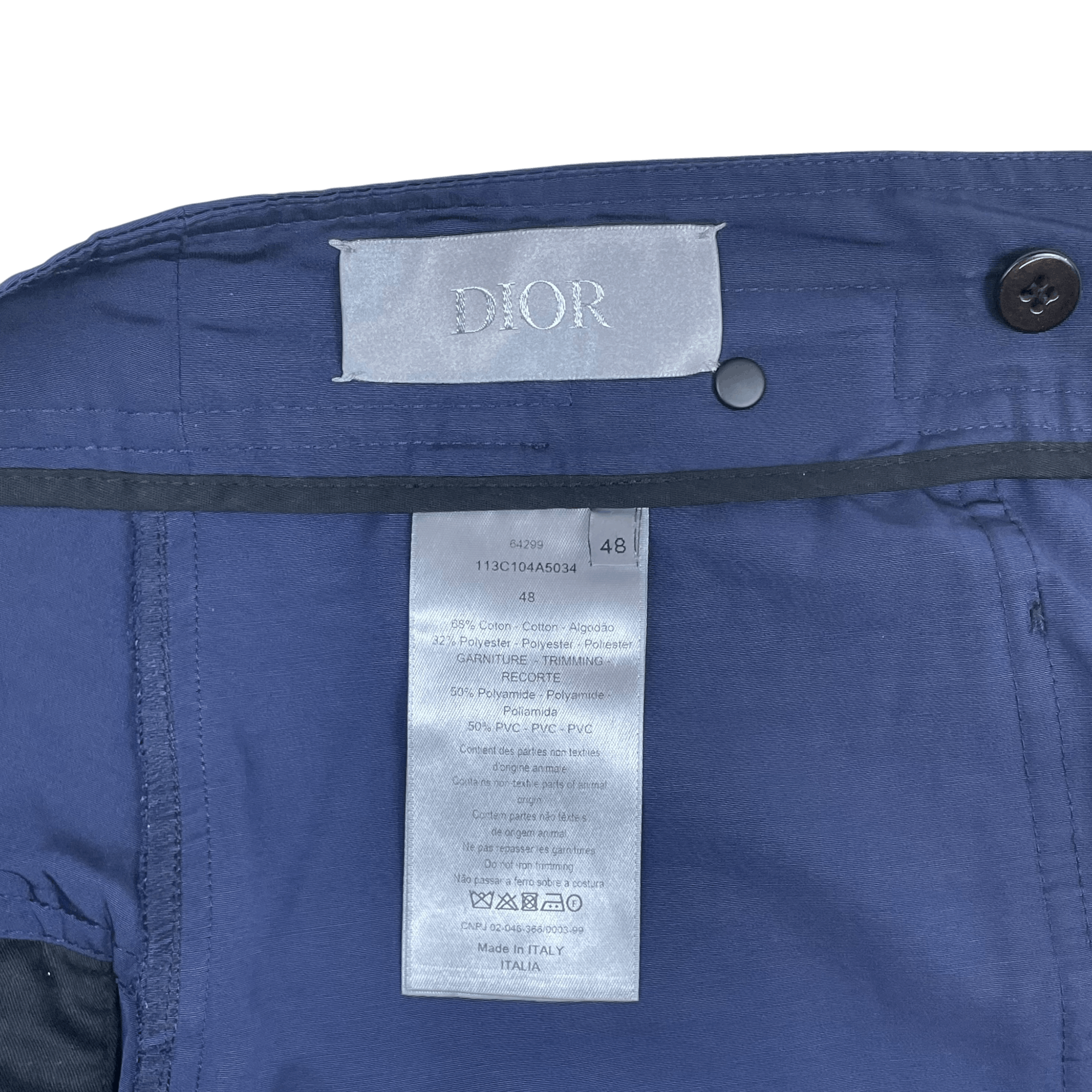 Dior Dior Tactical Cargo Pants Navy (Size 48/M) Size US 35 - 2 Thumbnail