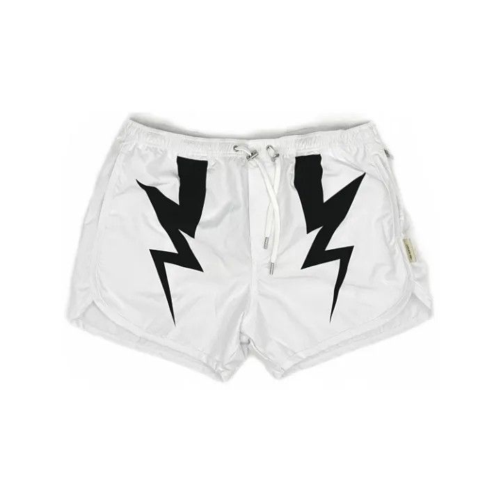 Neil Barrett Neil Barrett Lightning Print Casual Shorts 0079 Size US 30 / EU 46 - 1 Thumbnail