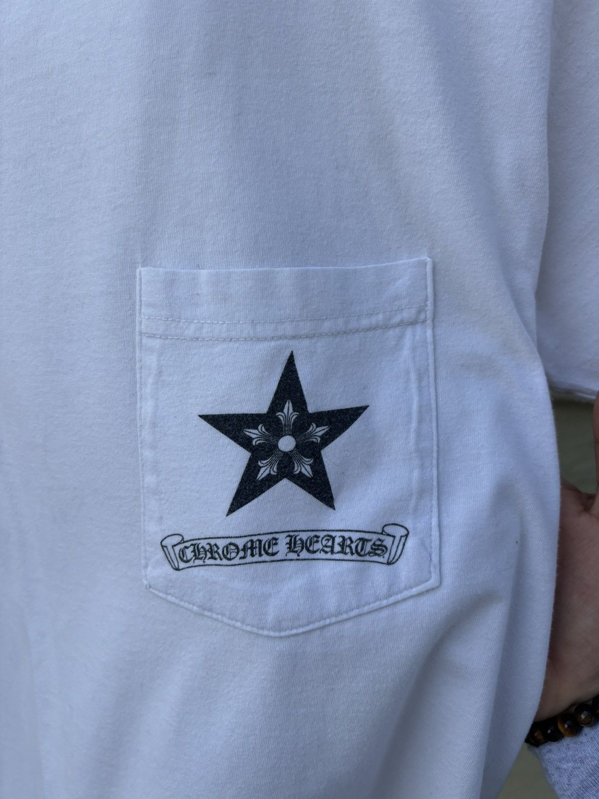 Chrome Hearts Chrome hearts vintage star logo tee white Size US M / EU 48-50 / 2 - 7 Thumbnail