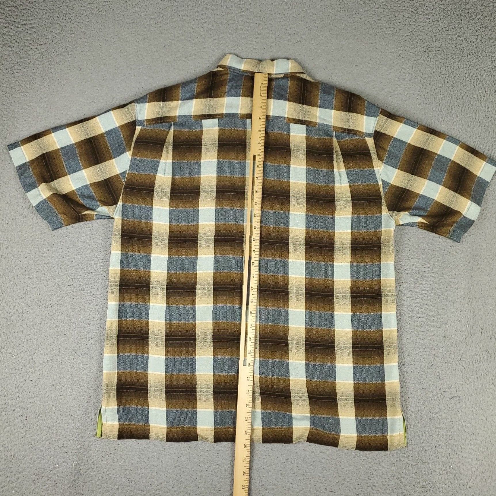 Tommy Bahama Tommy Bahama Shirt Mens Medium Brown Plaid Silk Hawaiian Button Up Short Sleeve Size US M / EU 48-50 / 2 - 4 Thumbnail