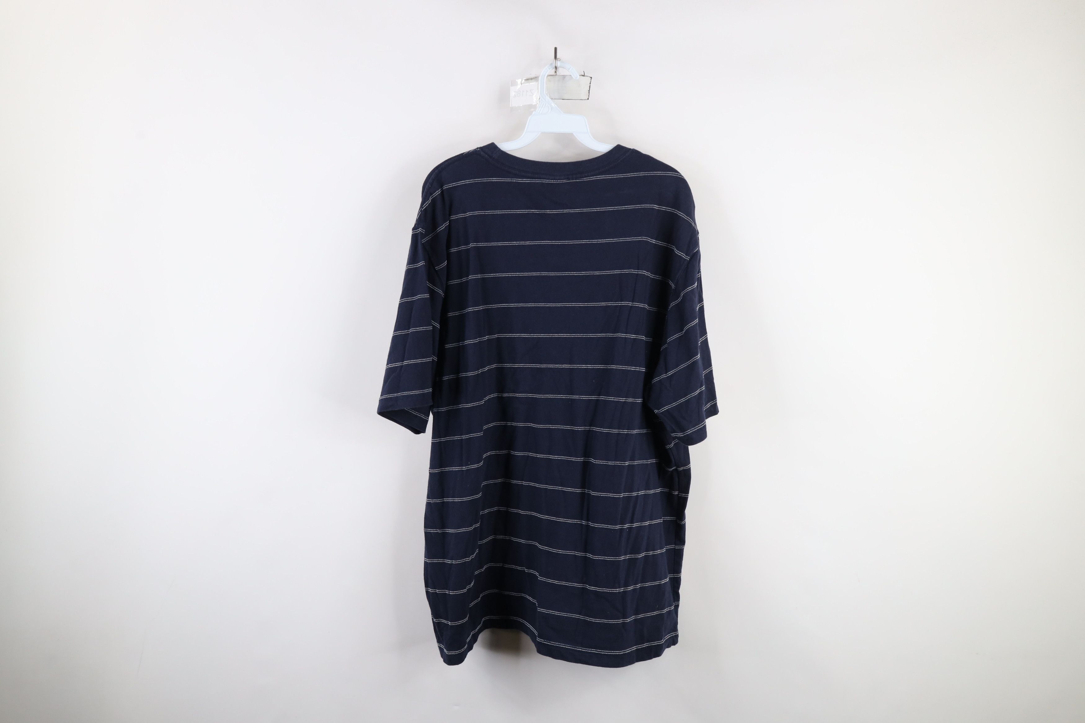 Vintage Vintage 90s Y2K Streetwear Striped Organic Cotton T-Shirt Size US XXL / EU 58 / 5 - 7 Thumbnail