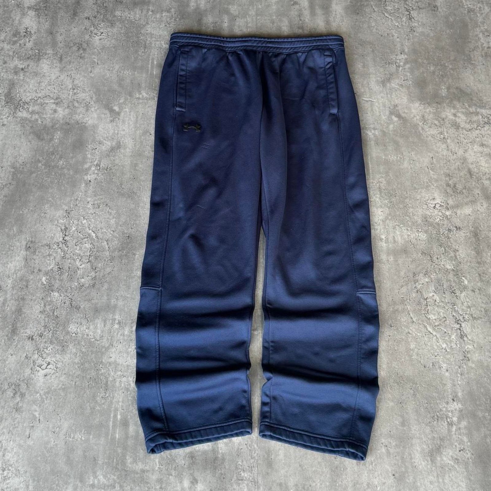 Japanese Brand × Under Armour × Vintage Vintage Y2K Under Armour Blue Tech Cyber Drill Sweatpants Size US 36 / EU 52 - 1 Thumbnail