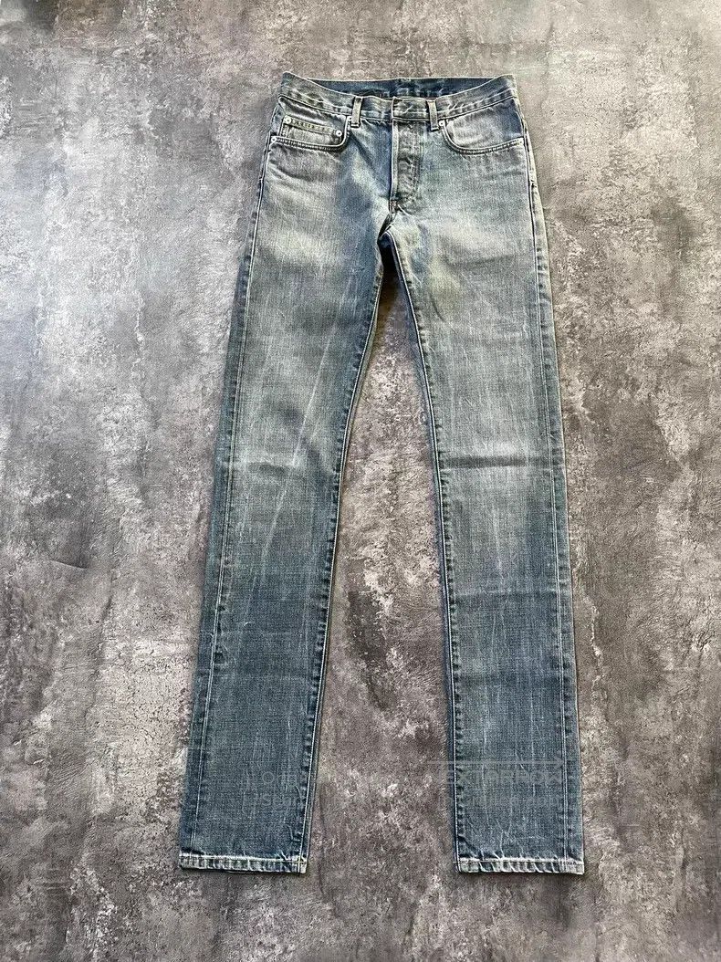 Dior Dior Light blue fault line water-washed rippled distressed Size US 28 / EU 44 - 1 Thumbnail