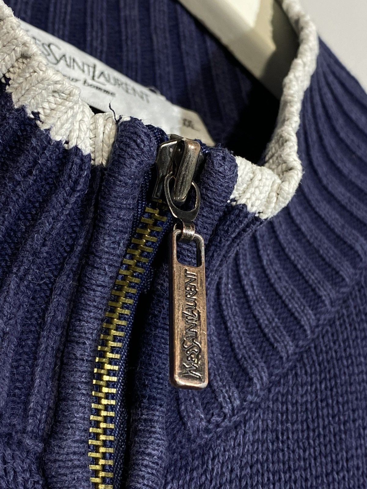 Yves Saint Laurent Vintage YSL Yves Saint Laurent Knit Full Zip Sweater Retro Size US XXL / EU 58 / 5 - 9 Thumbnail