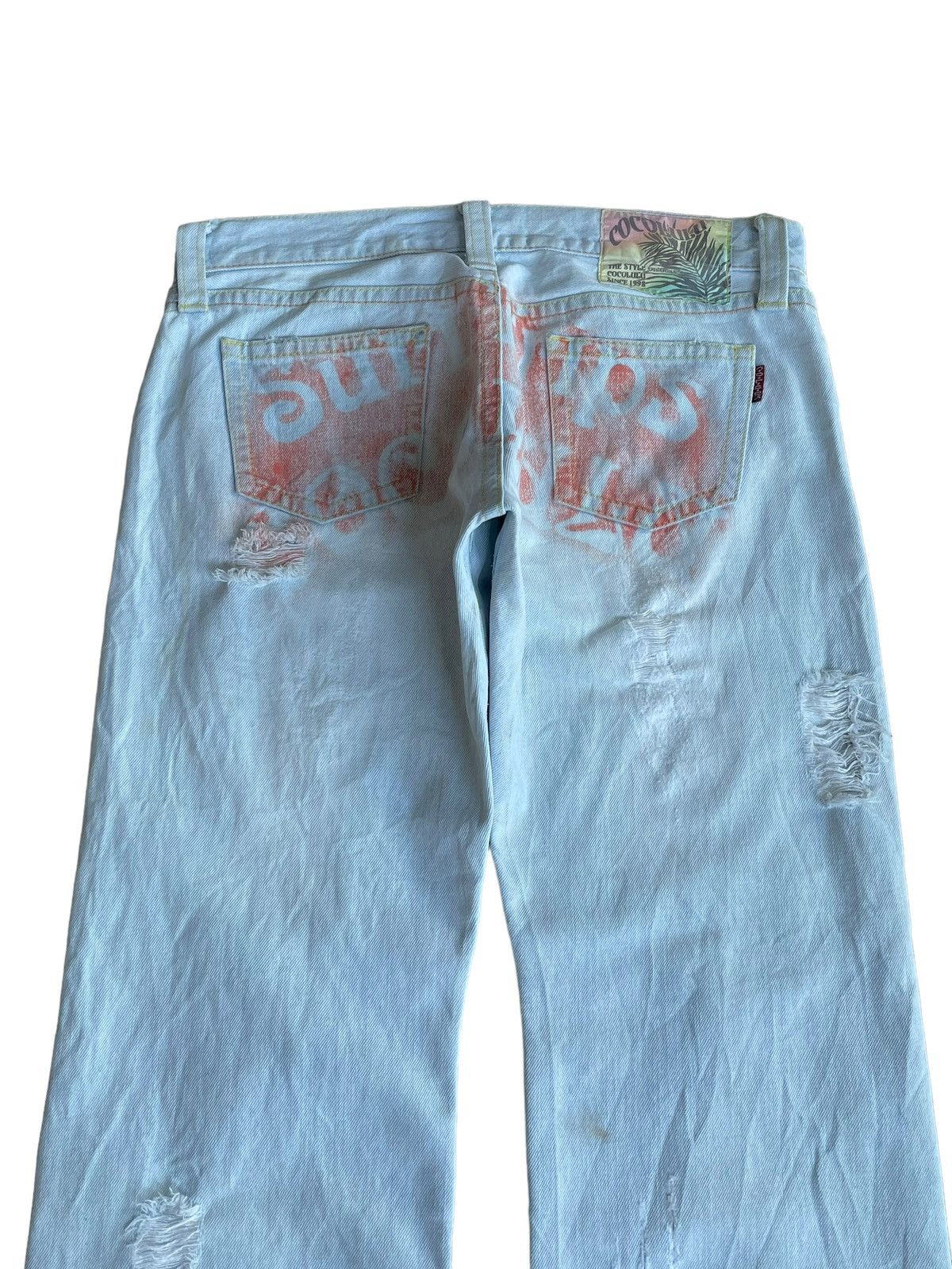 Japanese Brand Vintage Y2K Japanese Cocolulu Surf Trip Paint Spellout Jeans Size US 34 / EU 50 - 7 Thumbnail
