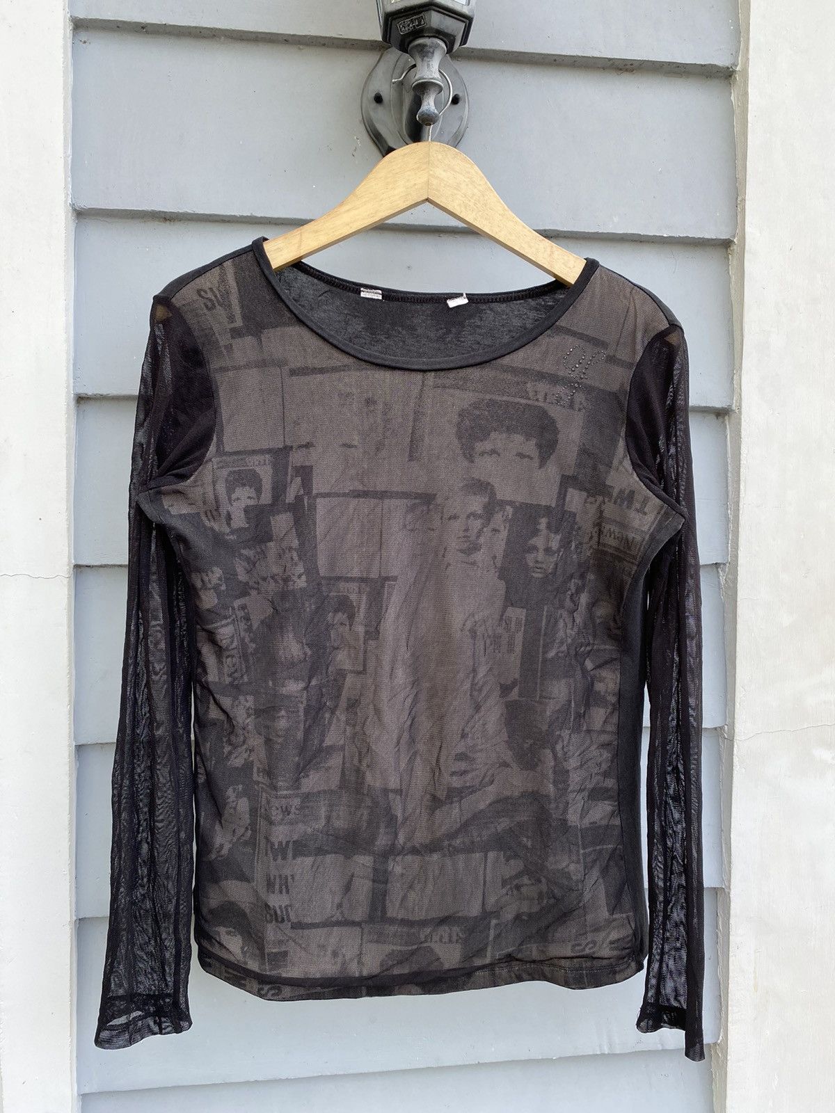 If Six Was Nine Twiggy Supermodel 1960 Portrait Mesh Top Size M / US 6-8 / IT 42-44 - 1 Thumbnail