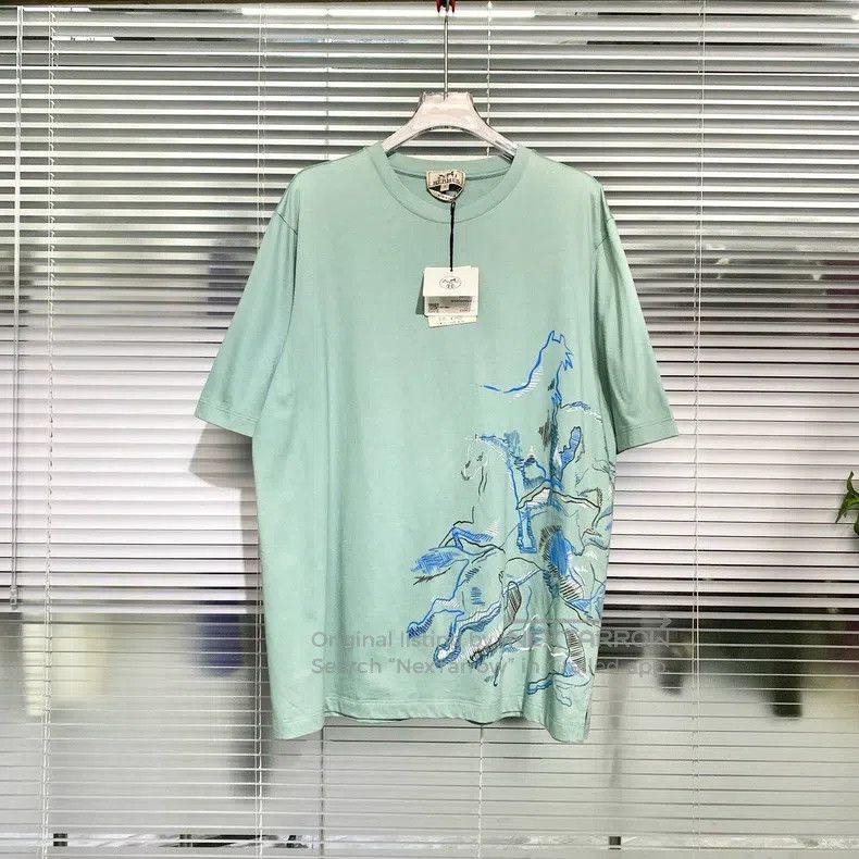 Hermes Hermes Short-sleeve T-shirt, galloping horse silhouette pr Size US M / EU 48-50 / 2 - 1 Thumbnail