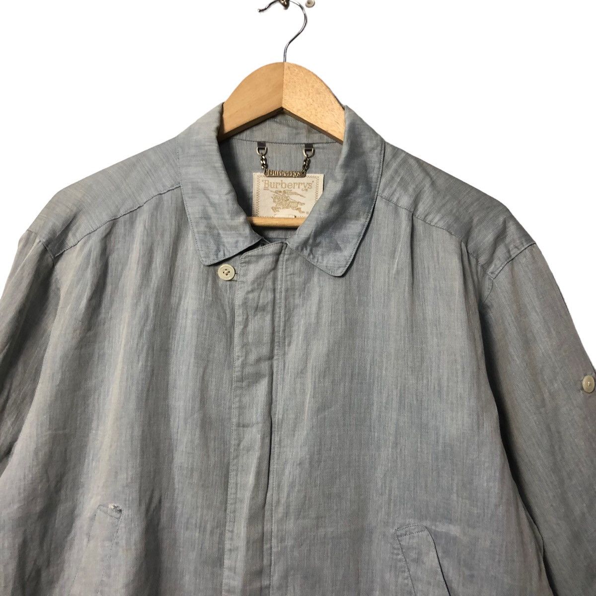 Burberry Vintage Burberrys Faded Embroidery Logo Zipper Ups Jacket Size US L / EU 52-54 / 3 - 4 Thumbnail