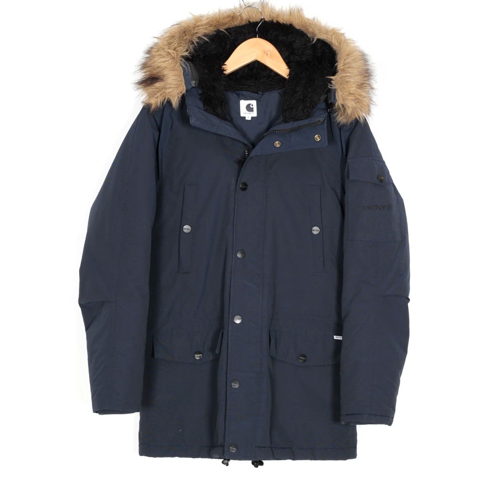 Carhartt Wip VINTAGE CARHARTT WIP W’ ANCHORAGE PARKA Jacket Women S Fur Hooded Winter MJ6287 Size S / US 4 / IT 40 - 2 Thumbnail