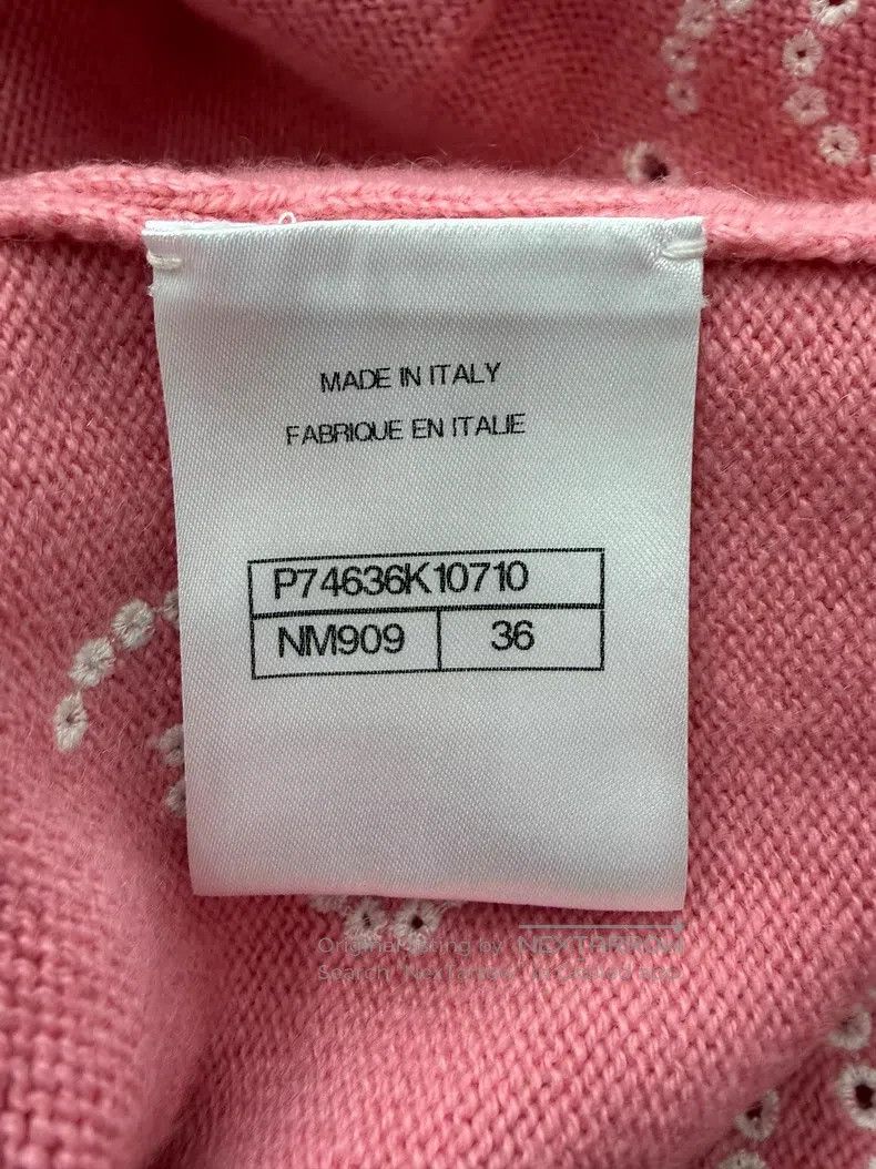 Chanel Chanel Pink hollow embroidery flower logo cardigan coat Size XS / US 0-2 / IT 36-38 - 5 Thumbnail
