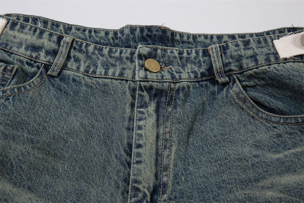 Japanese Brand × Jean Washed distressed raw edge men's punk denim shorts Size US 32 / EU 48 - 3 Thumbnail