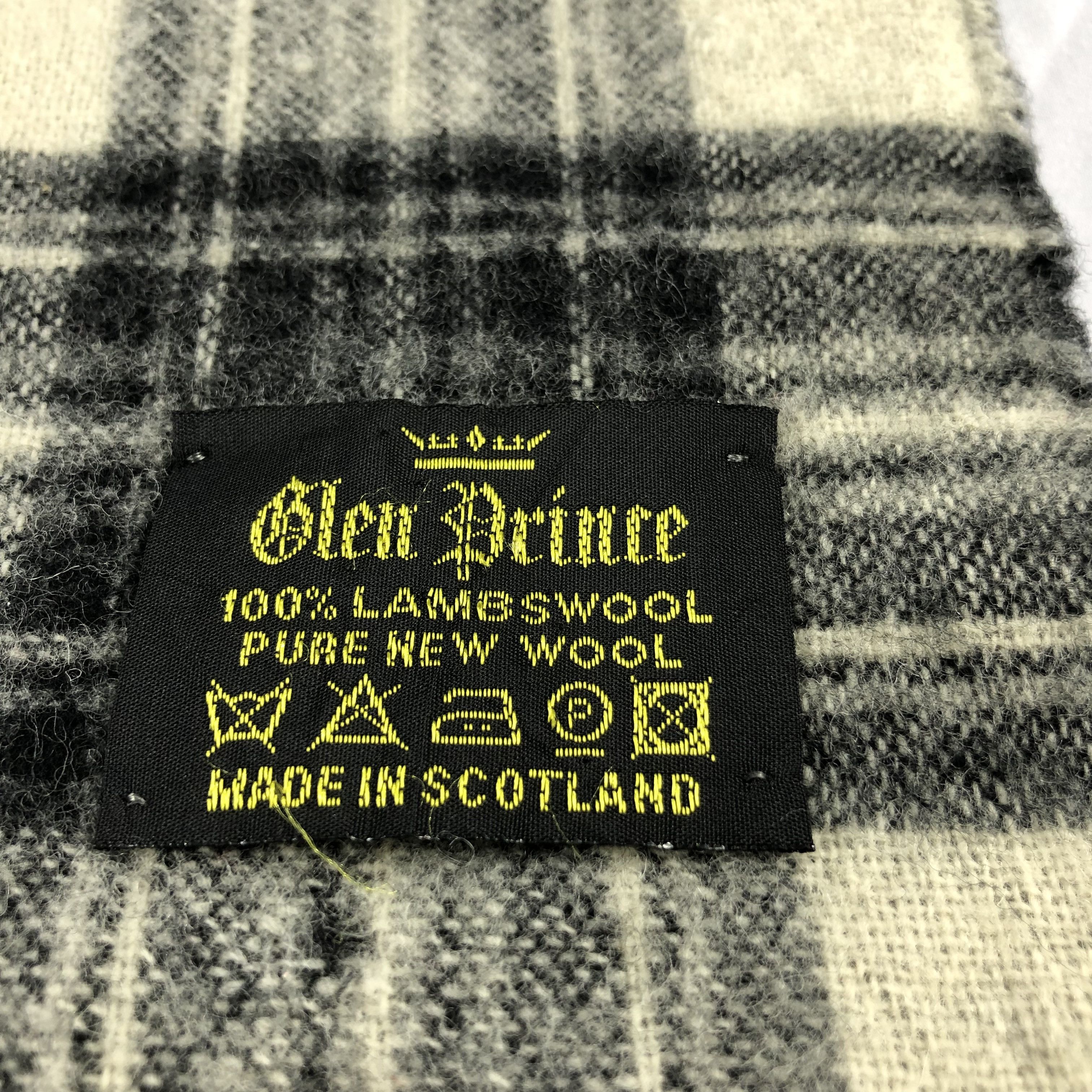 Vintage Glen Prince Tartan Wool Scarf Muffler V912 Size ONE SIZE - 4 Thumbnail