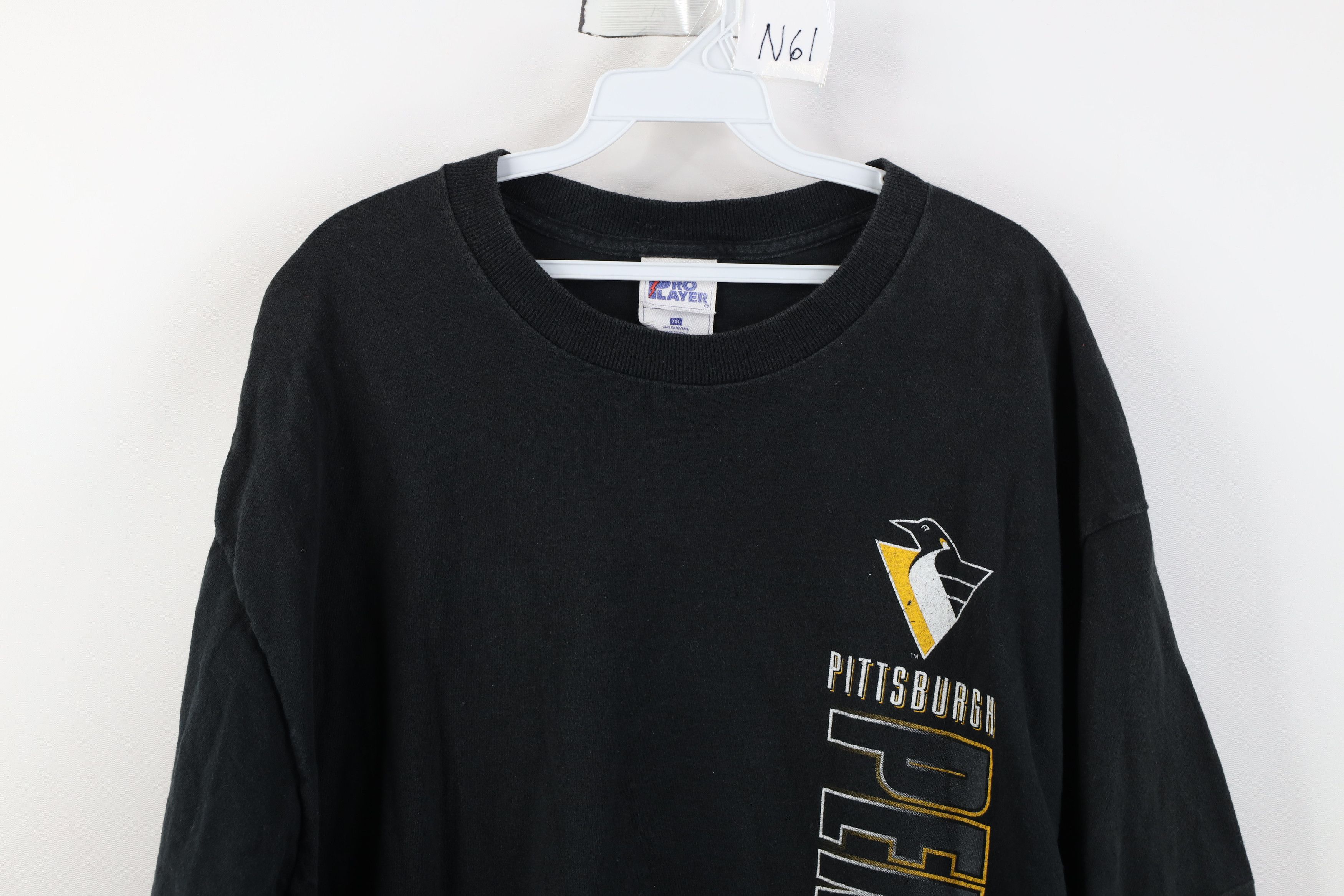 Vintage Vintage 90s Pittsburgh Penguins Hockey T-Shirt Black USA Size US XXL / EU 58 / 5 - 2 Thumbnail