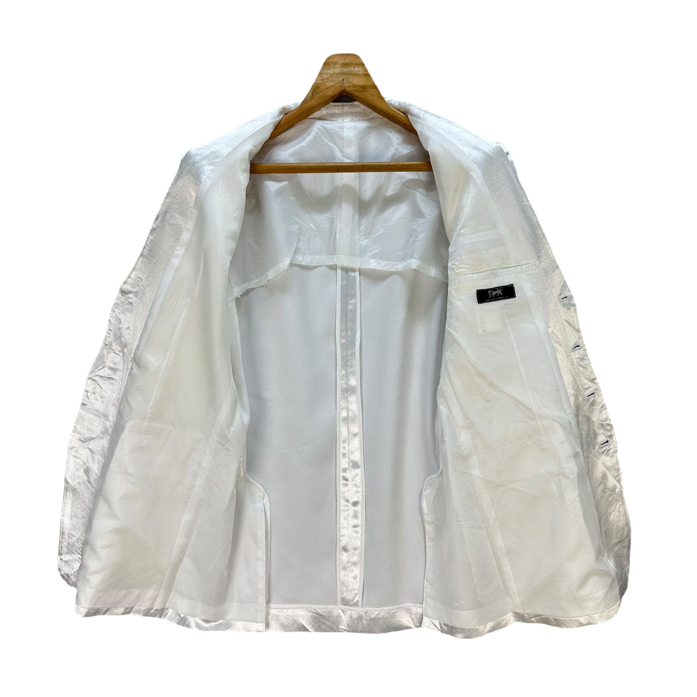 Japanese Brand HARAJUKU ZENMALL Shiny White Blazer Suit Jacket #A44-1006 Size 40R - 6 Thumbnail