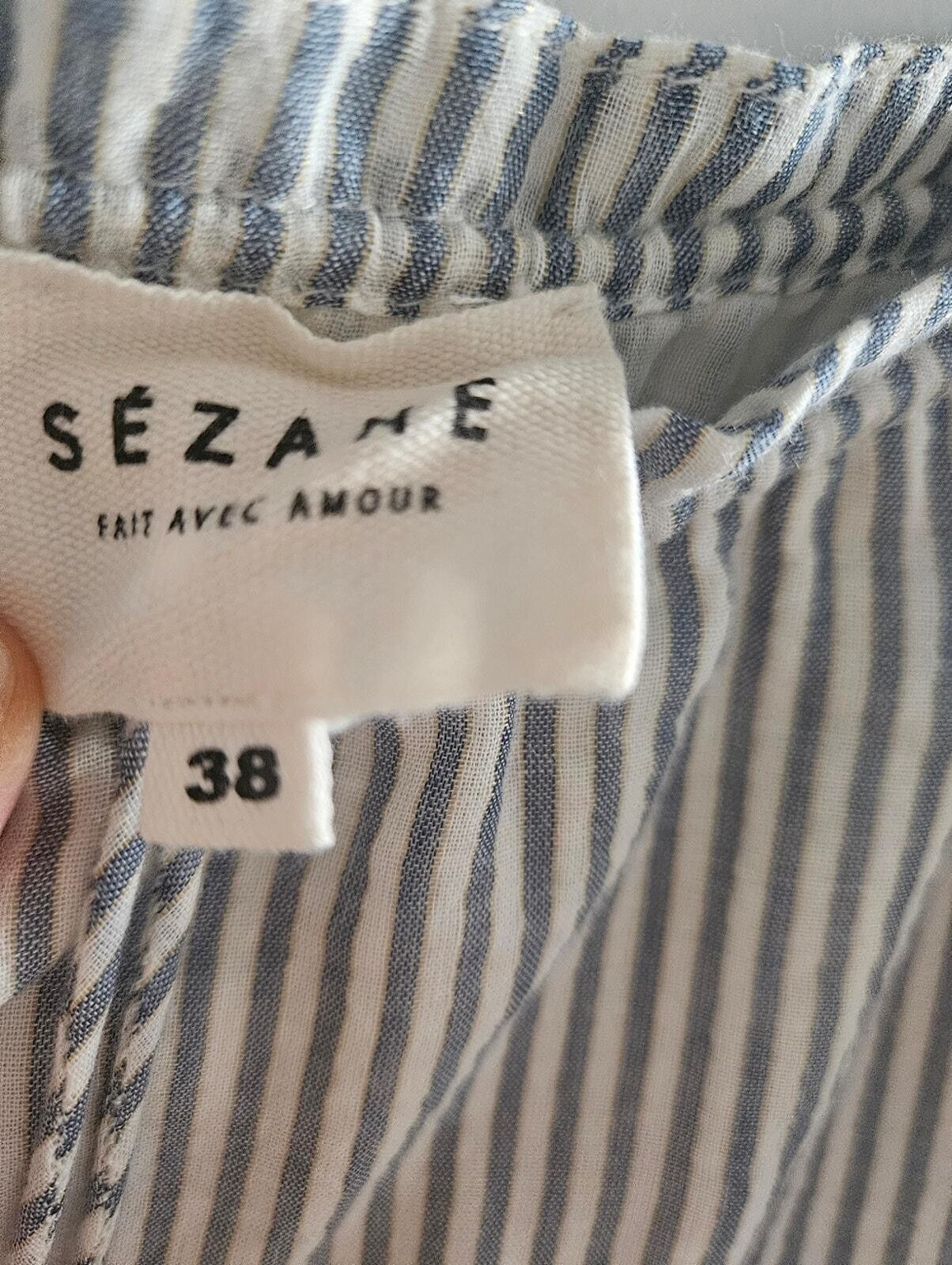 Other Sezane Size 38 Striped Ruffle Hem Spaghetti Strap Dress Size M / US 6-8 / IT 42-44 - 3 Thumbnail