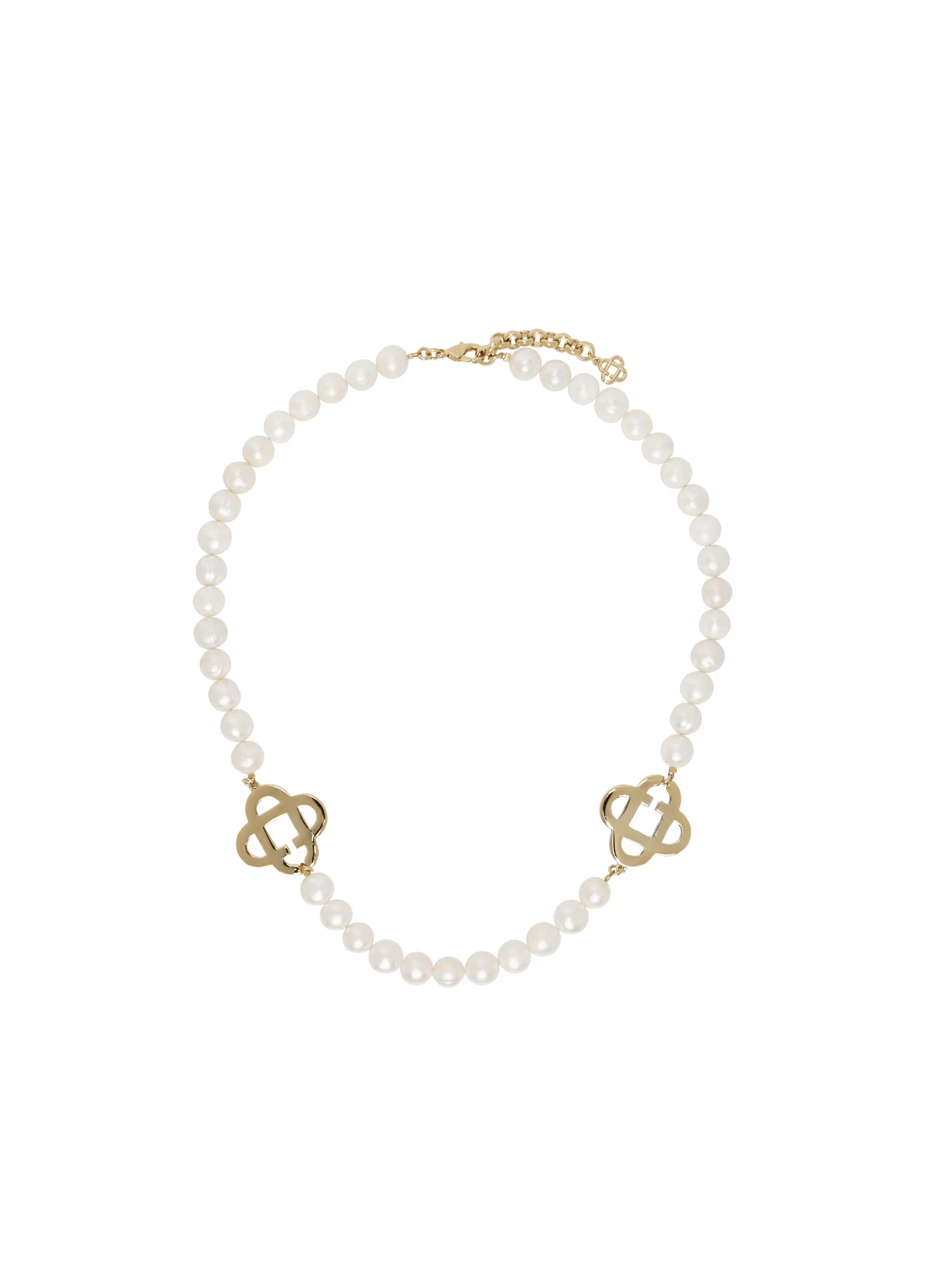 Casablanca CASABLANCA White Medium Pearl Logo Necklace Size ONE SIZE - 1 Thumbnail