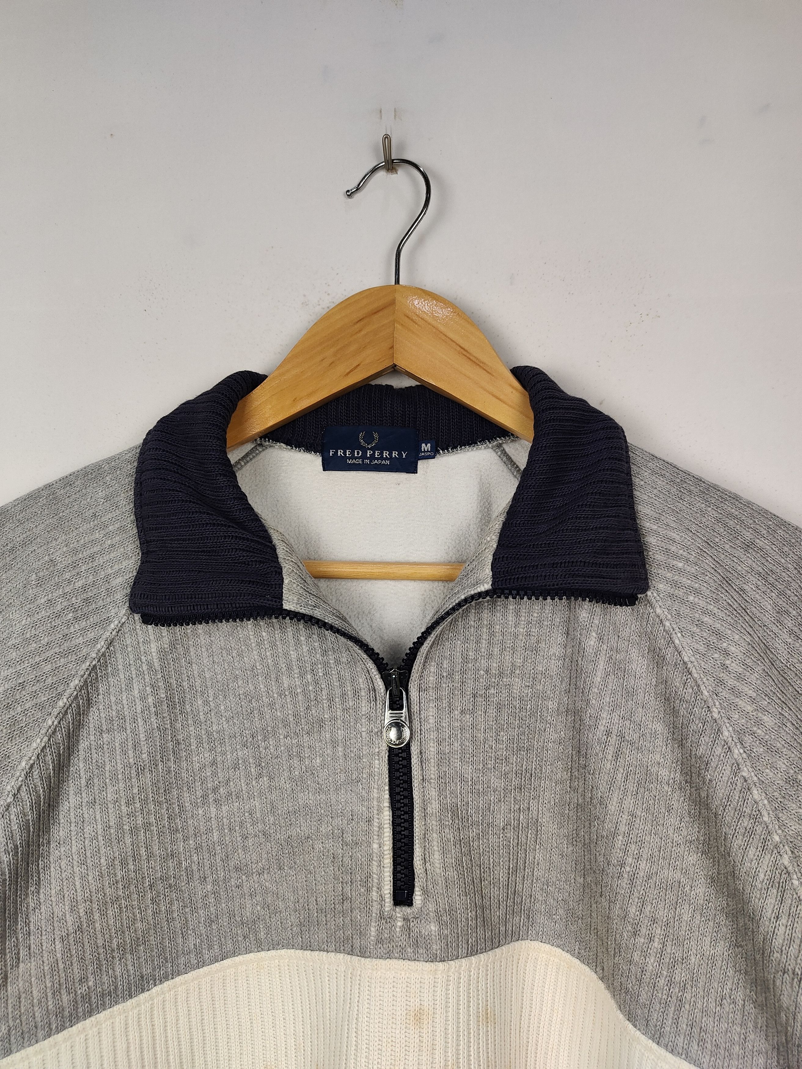 Fred Perry × Vintage Vintage Fred Perry Halfzip Sweater Size US M / EU 48-50 / 2 - 2 Thumbnail