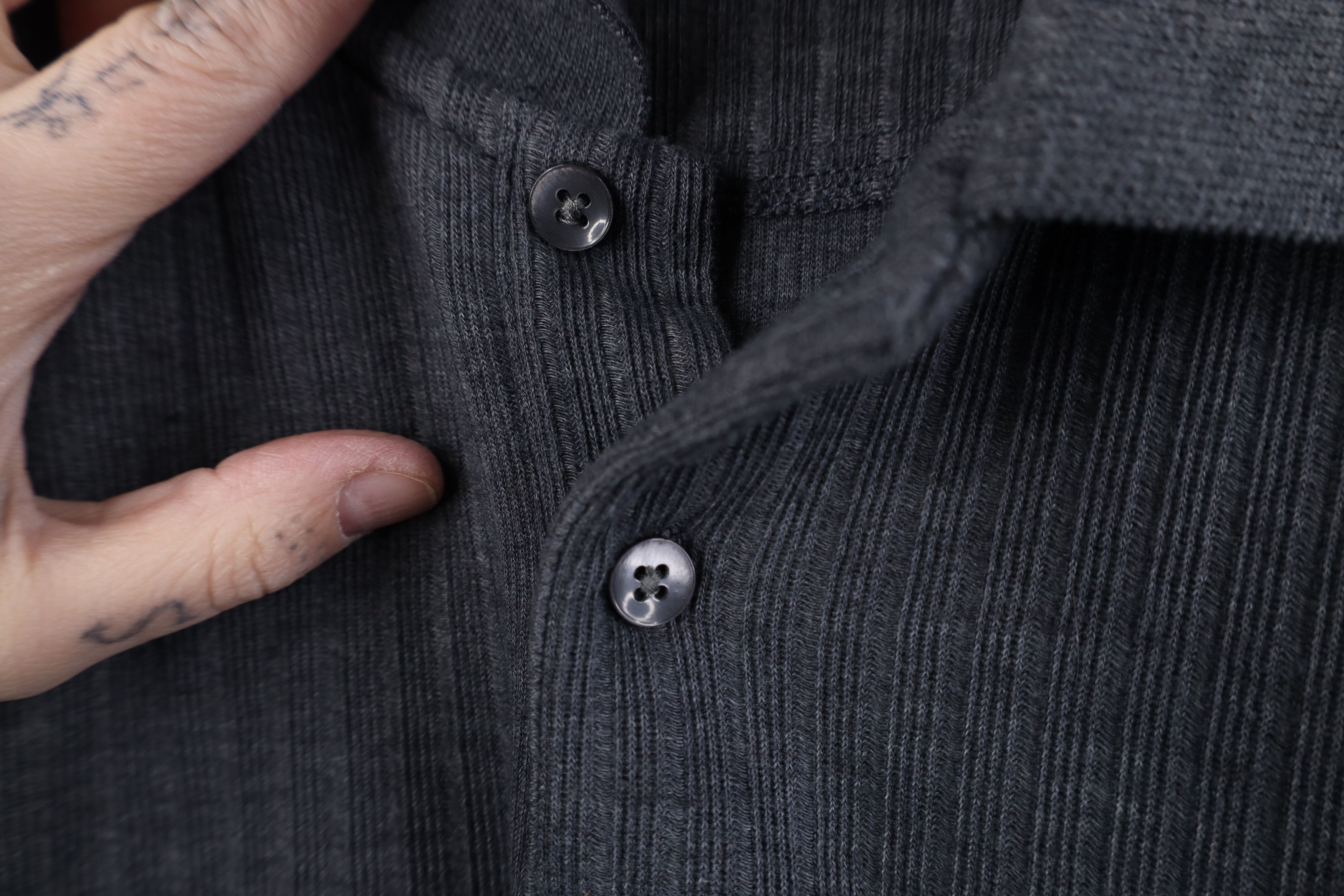 Vintage Vintage 90s Streetwear Ribbed Knit Pullover Long Sleeve Polo Size US XL / EU 56 / 4 - 4 Thumbnail