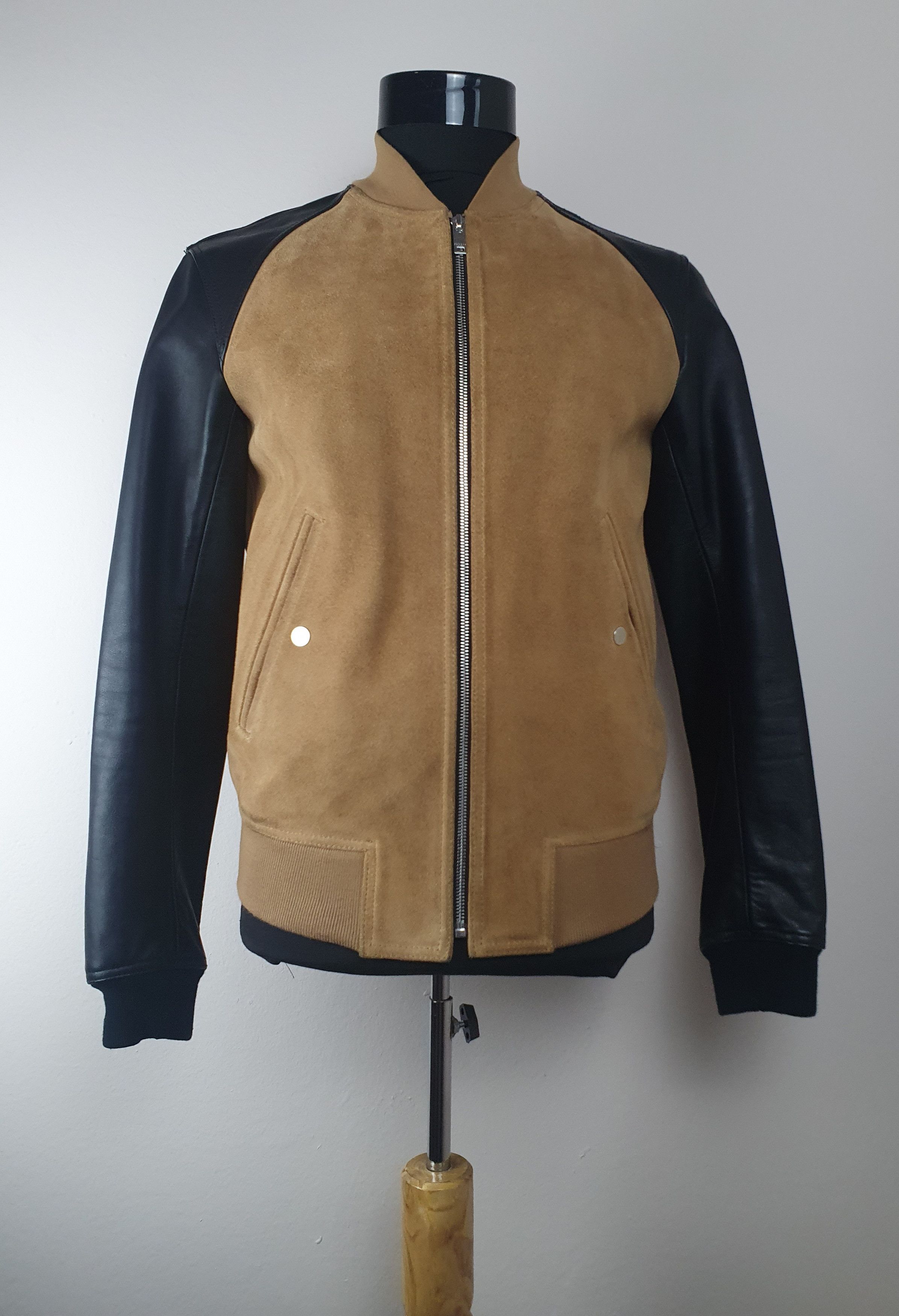 image of Sandro Leather Jacket, Men's (Size XS)