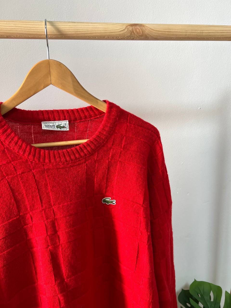 Lacoste × Vintage Chemise Lacoste Vintage Sweater Pullover Red Retro Size 7 Size US XL / EU 56 / 4 - 5 Thumbnail