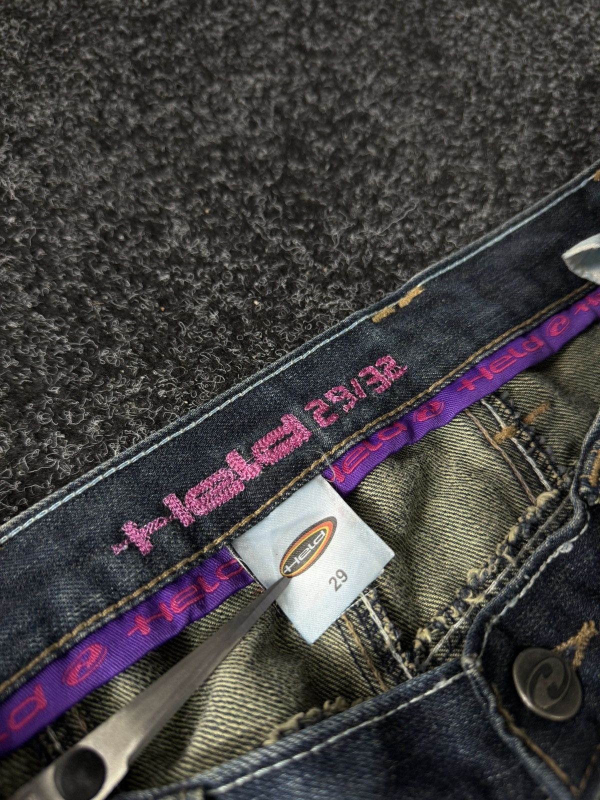 Harley Davidson Vintage 90s Racing MOTO biker Held denim women’s jeans pants Size 29" - 7 Thumbnail