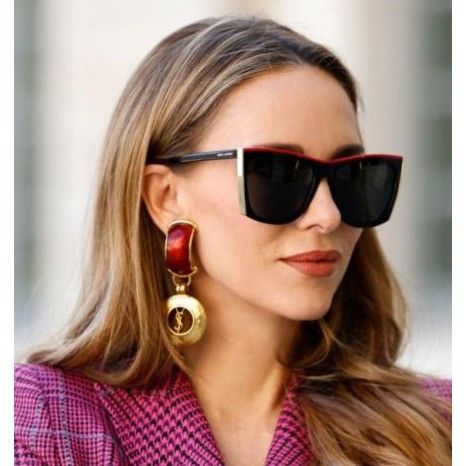 Saint Laurent Paris NEW SAINT LAURENT PALOMA SL539 001 WOMEN BLACK/GRAY EYEWEAR Size ONE SIZE - 1 Thumbnail
