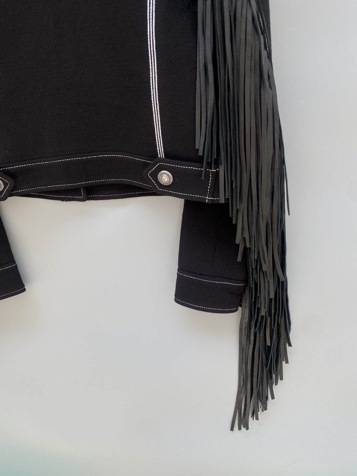 Other Fall 2016- Fausto Puglisi- Leather Fringe Wool Jacket Size M / US 6-8 / IT 42-44 - 12 Thumbnail