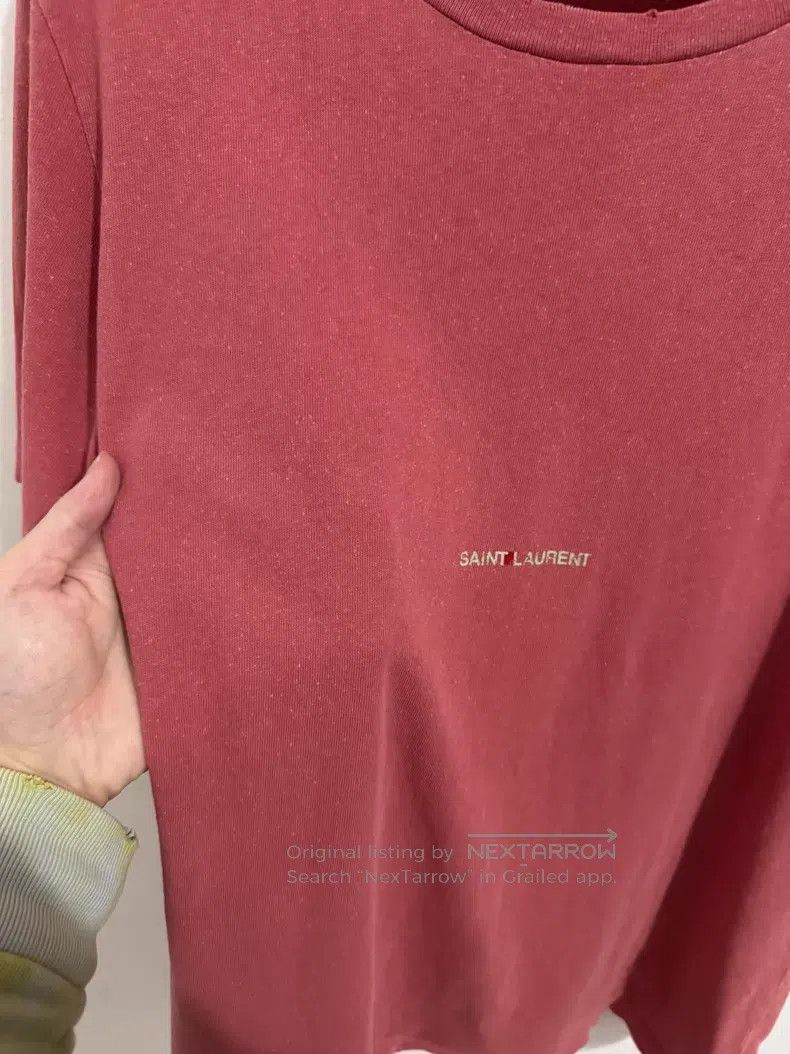 Saint Laurent Paris Saint Laurent Paris Pink logo pattern distressed slogan sh Size US S / EU 44-46 / 1 - 4 Thumbnail