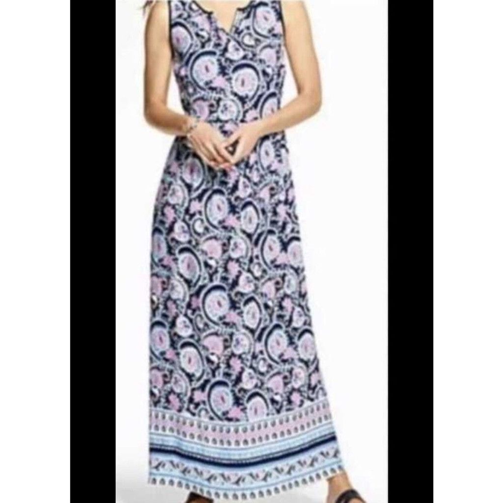 Talbots Talbots Women Dress 14W Paisley Floral Maxi Dress Beach Boho Size XL / US 12-14 / IT 48-50 - 1 Thumbnail
