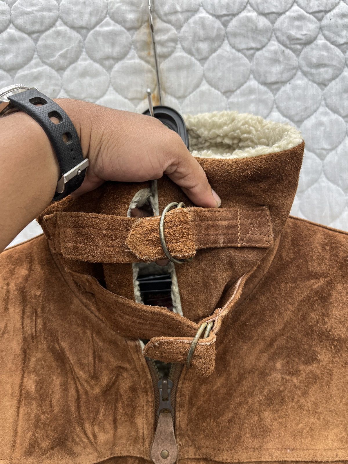 Vintage 🔥🔥🔥ARCHIVE CREATION CUBE LEATHER SHEARLING JACKET Size US L / EU 52-54 / 3 - 20 Thumbnail