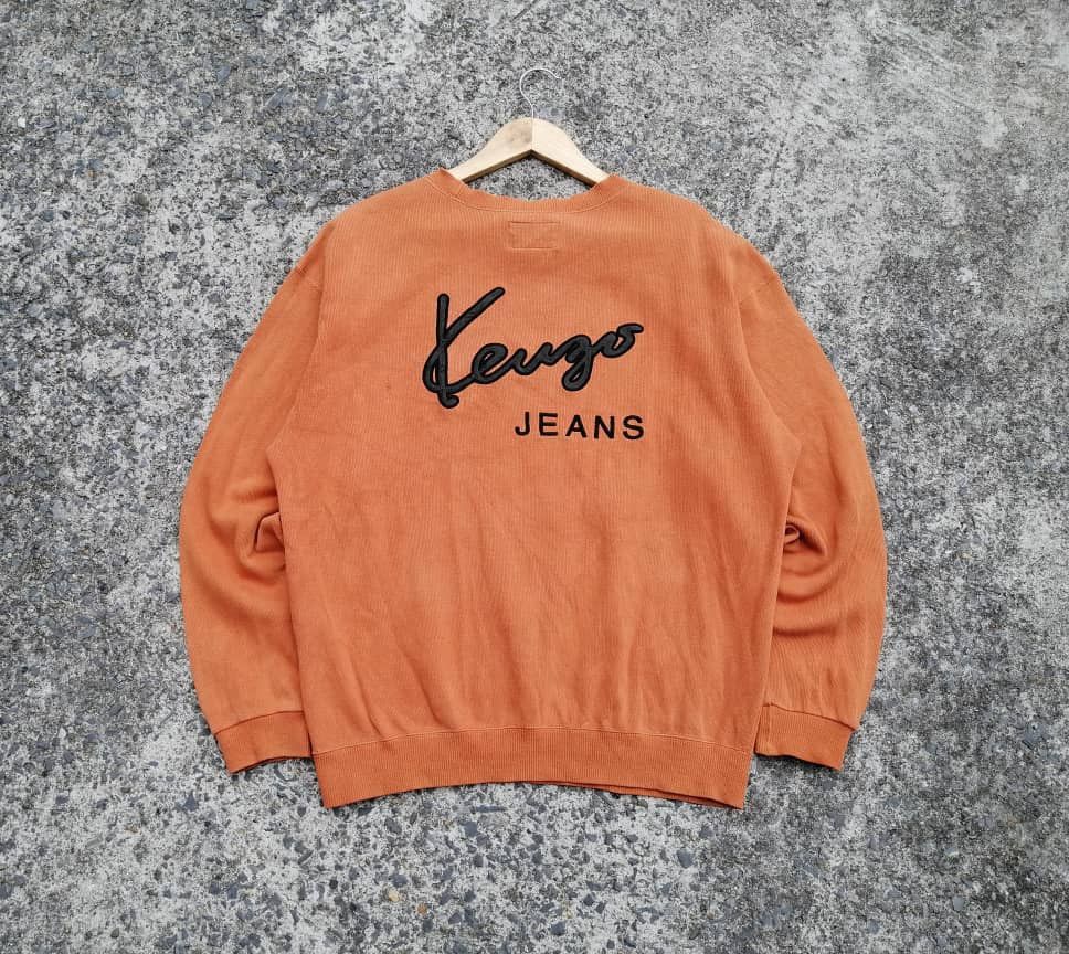 Japanese Brand Kenzo Jeans Embroidered Sweatshirt Made In Japan Size US M / EU 48-50 / 2 - 1 Thumbnail