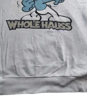 Vintage Vintage Whole Hauss Smurfs Raglan Sweatshirt Size US XL / EU 56 / 4 - 5 Thumbnail