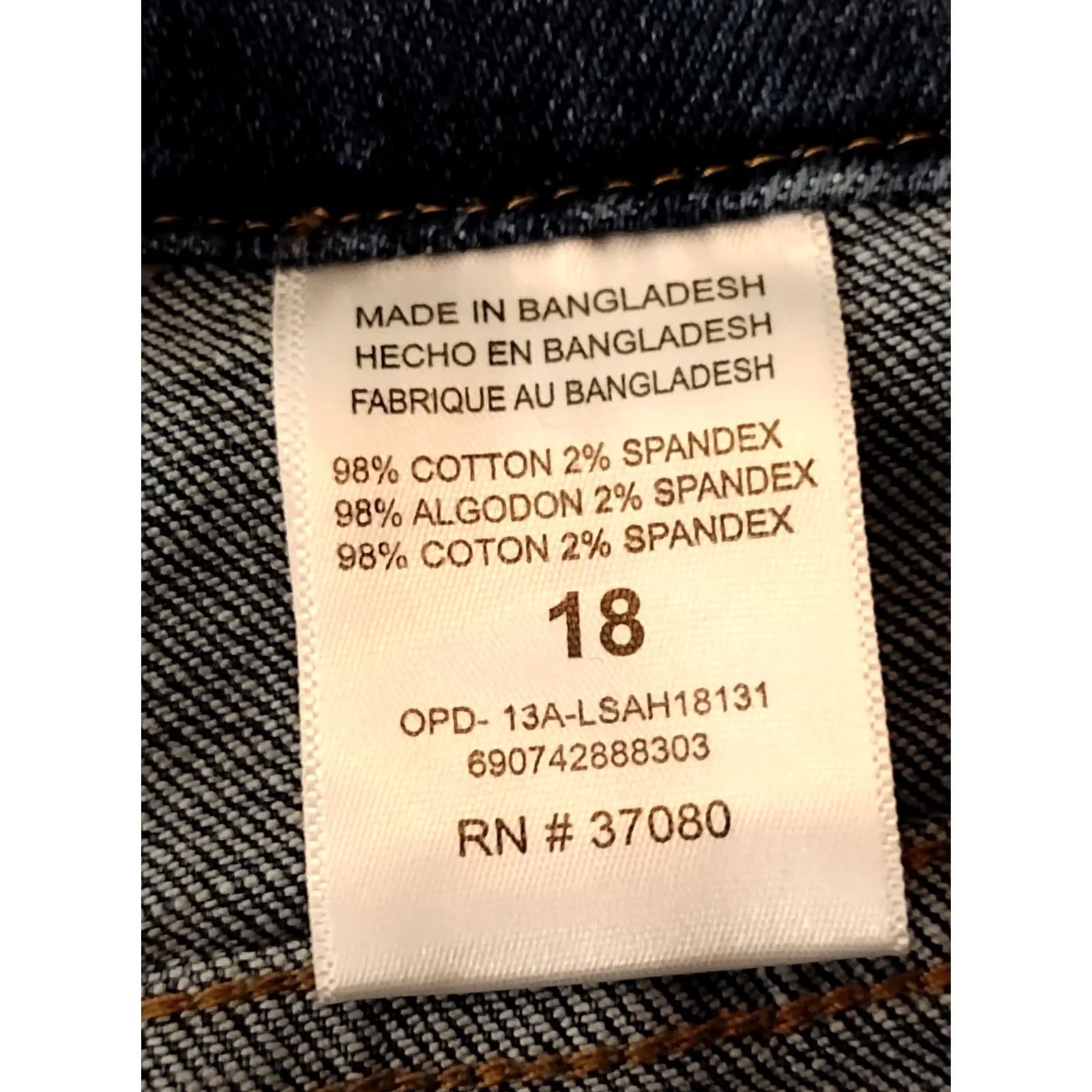 Doublet Unbranded Women's Jeans Shorts Bermuda High Rise 18 Blue Denim 3.5 Inseam 5-Pocket Cuffed Stretch Cotton Spandex Casual Beach Walking Resize Plus Size 40" / US 18 - 5 Thumbnail