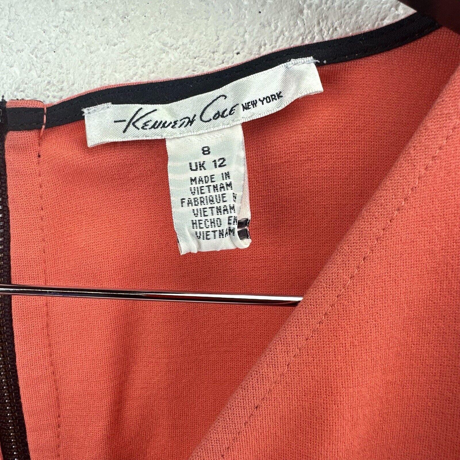 Kenneth Cole Kenneth Cole NY Stretch Exposed Zipper Cap Sleeve Dress Sz 8 Size M / US 6-8 / IT 42-44 - 4 Thumbnail