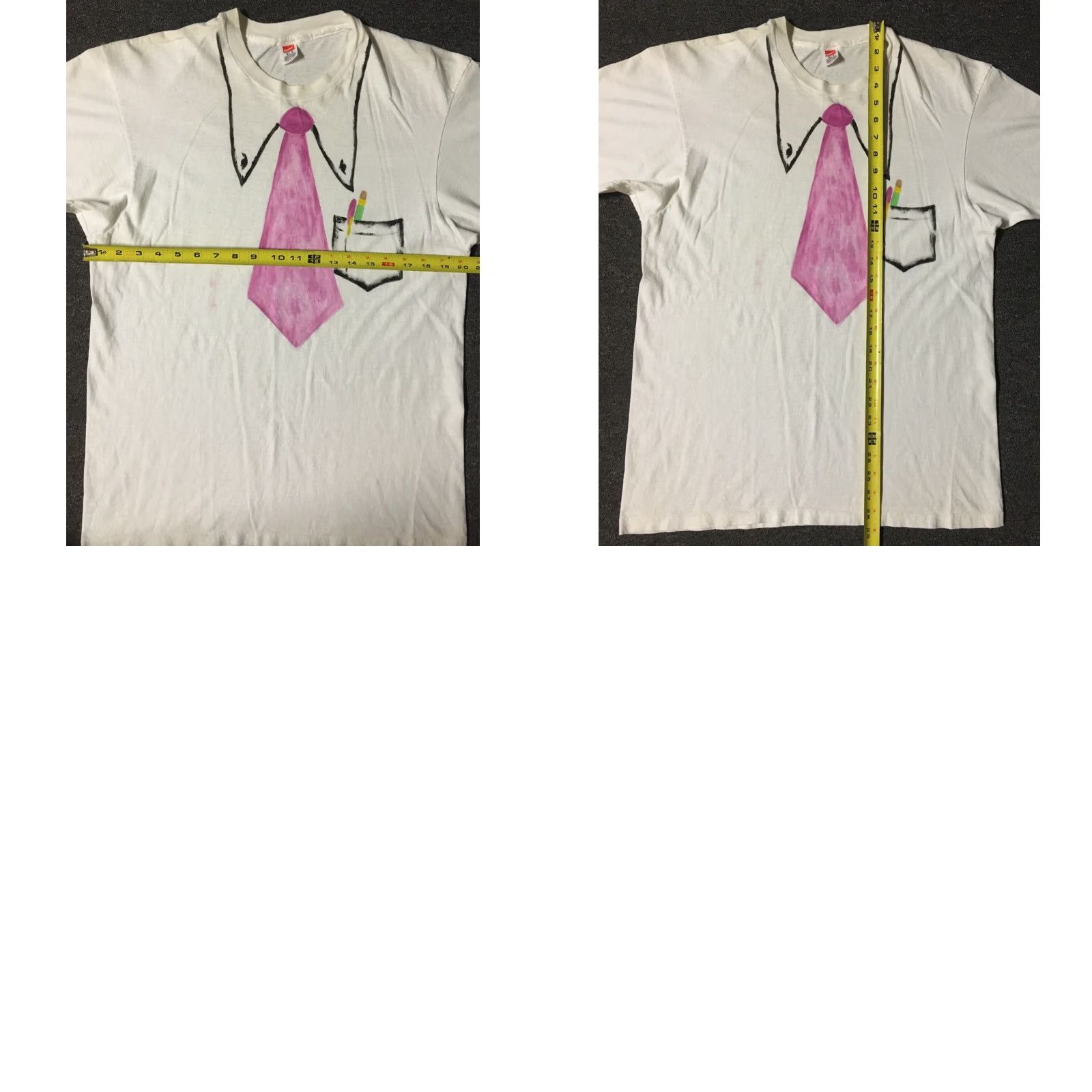 Hanes VINTAGE Hanes T-Shirt Shirt Mens L White 80s Grunge Logo Joke 90s California USA Punk Rock Trucker Thrashed Funny Humor Office Single Stitch Sleeve Size US L / EU 52-54 / 3 - 8 Thumbnail