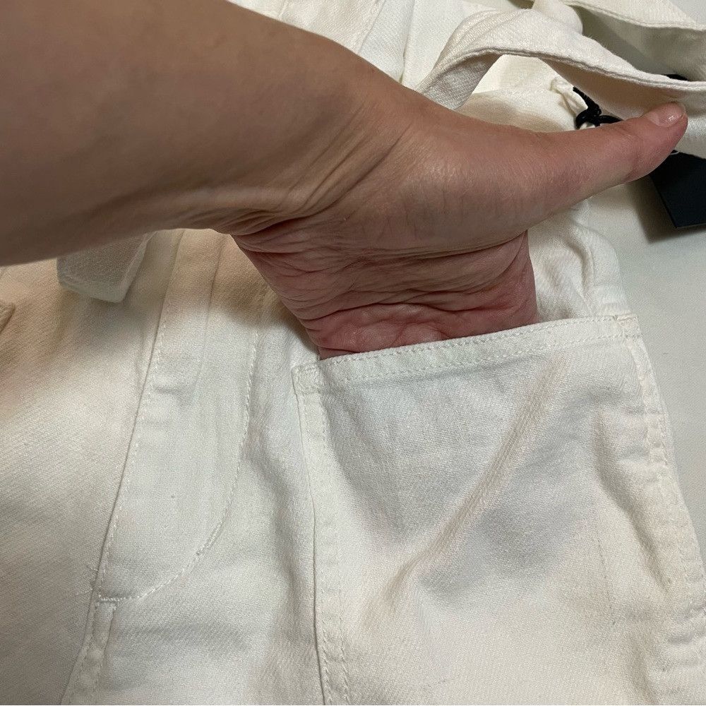 Joe's NWT New $148 Joe's The Army Paperbag Linen Cotton White Sho Size 23" - 9 Thumbnail