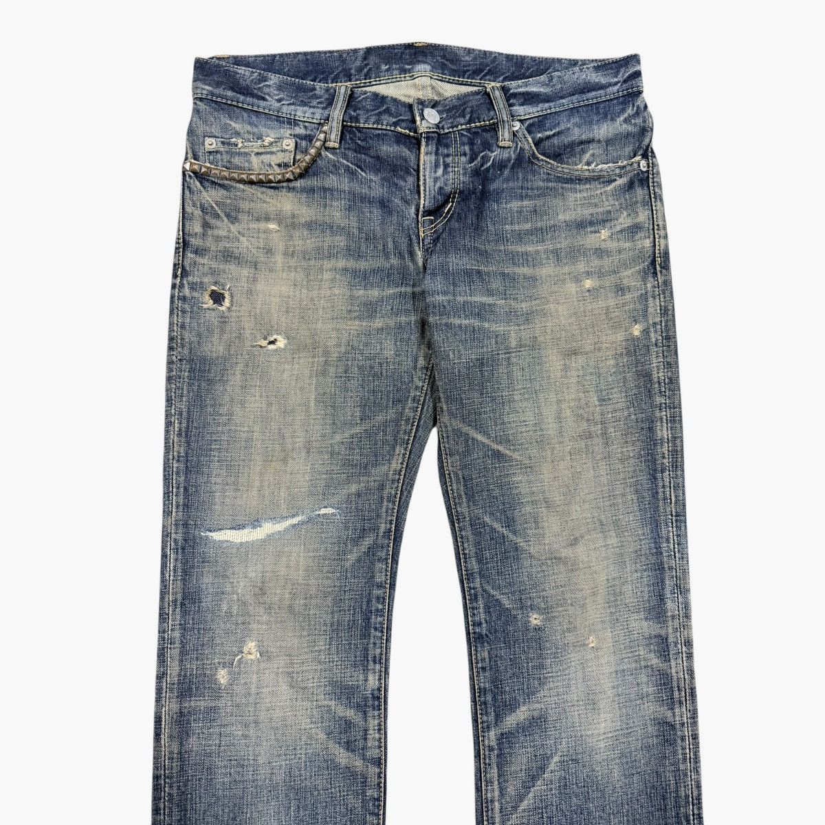 Hysteric Glamour Vtg🔥Hysteric X Ramones Stud Distressed Jeans Size US 32 / EU 48 - 3 Thumbnail