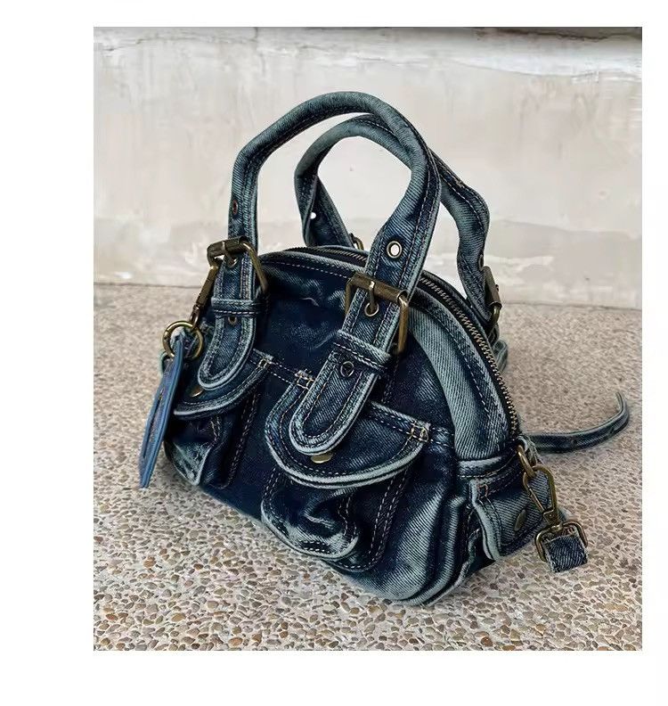 Vintage Designer Retro Vintage Style Y2k Jeans Denim Hand Bag Size ONE SIZE - 3 Thumbnail