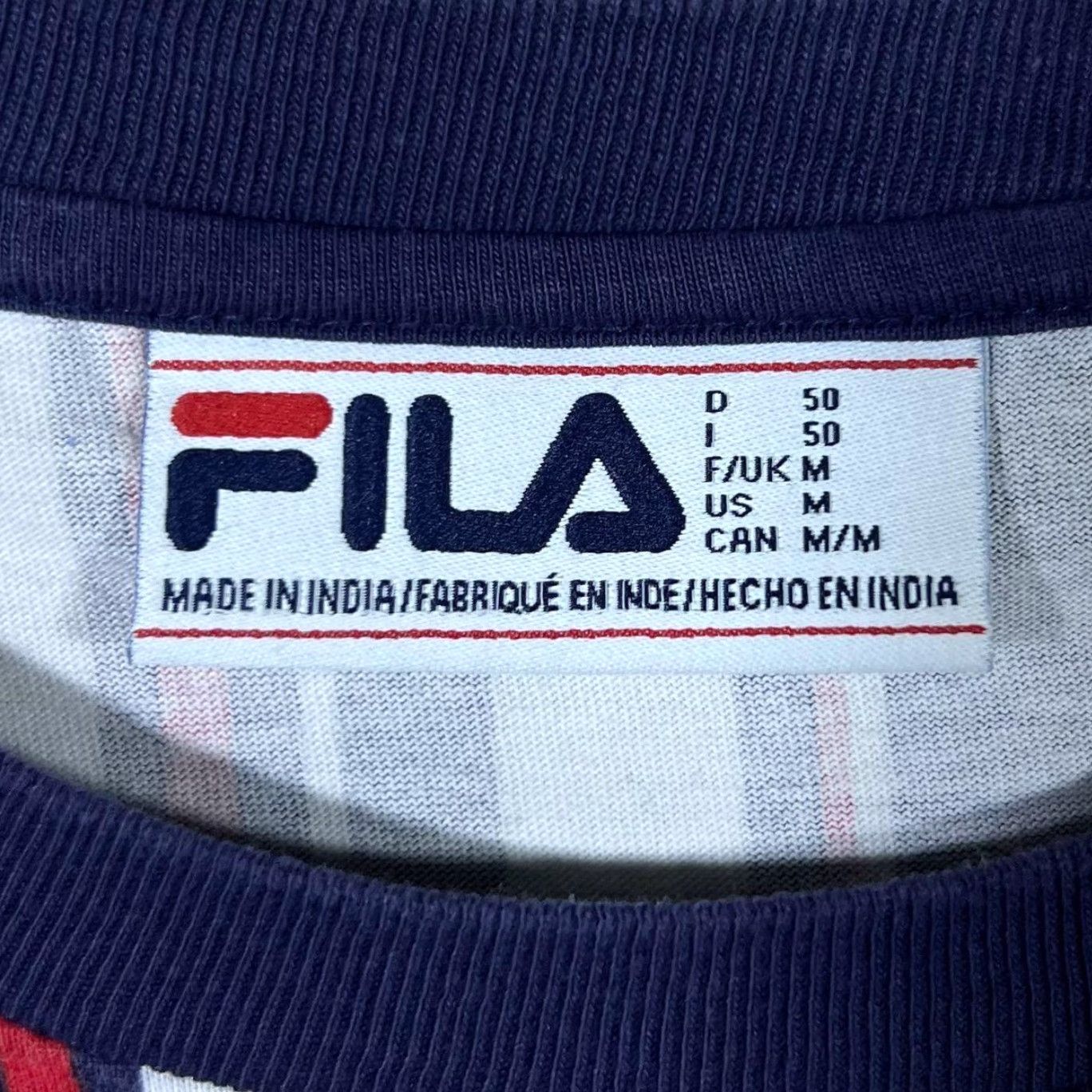 Fila FILA Embroidered Centre Logo Multi Striped Colour Block T-Shirt Medium Size US M / EU 48-50 / 2 - 3 Thumbnail