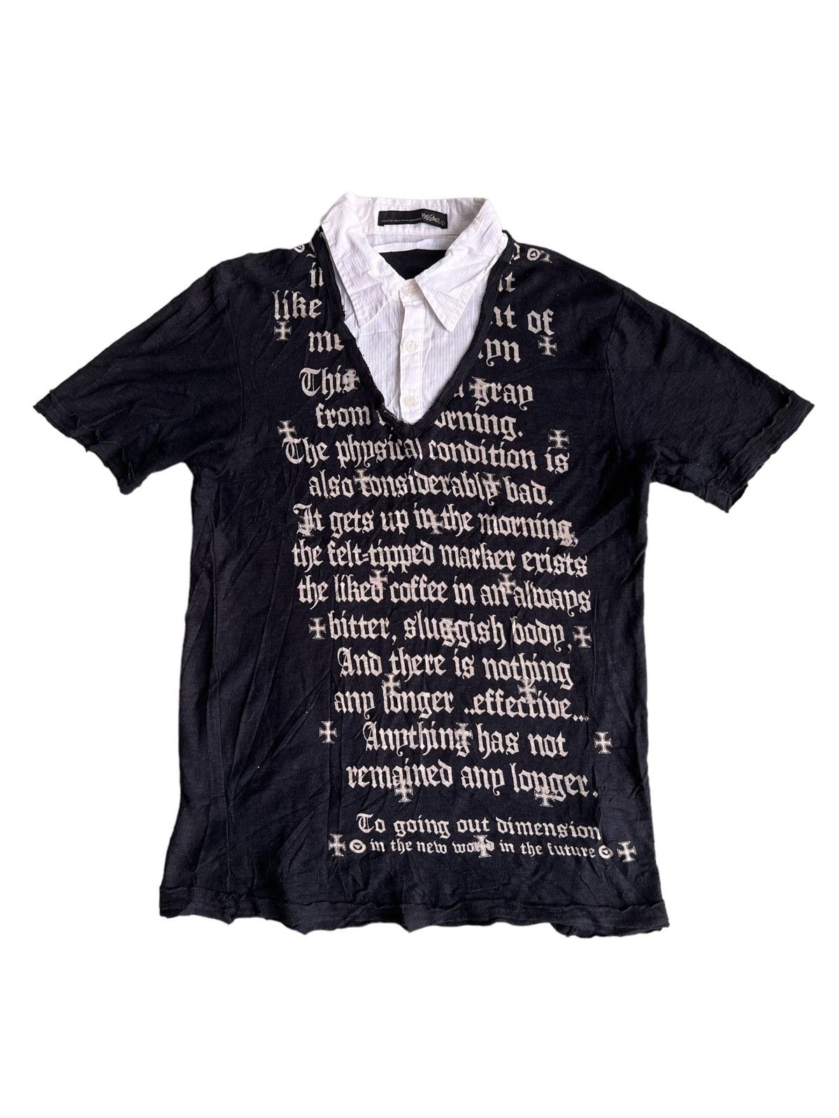 If Six Was Nine OG Missoni Chrome Hearts Cloister Black "Goth Poems" Polo T Size US M / EU 48-50 / 2 - 1 Thumbnail