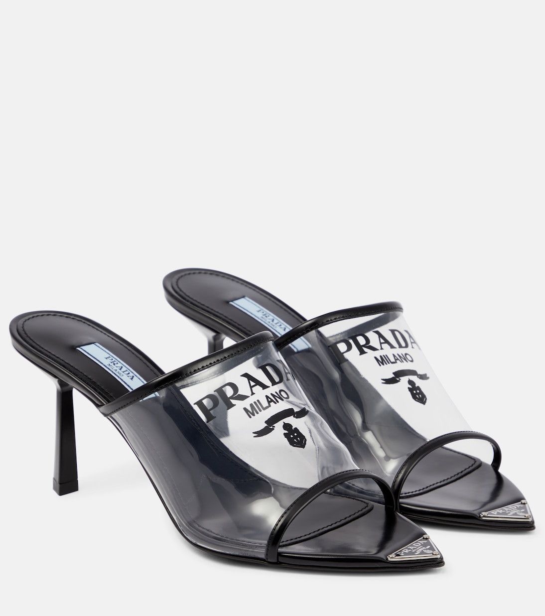 plex logo extended sole mules 75mm black