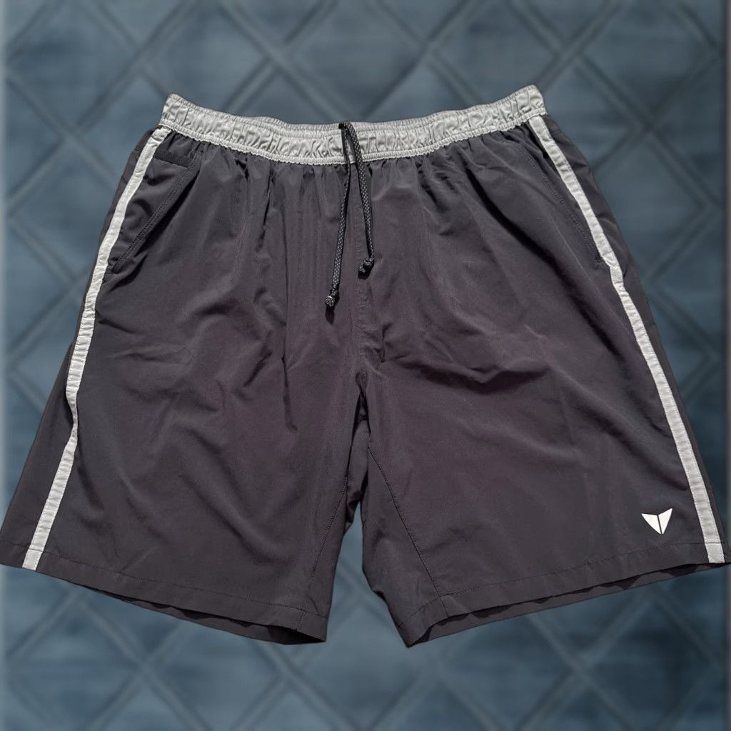 Vintage Korsa Shorts XXL Black Lined Pockets Running Hiking Marathon 9" 2XL Men Tailored Sports Inseam 9" Polyester Spandex Drawstring Casual Travel Size US 39 - 1 Thumbnail