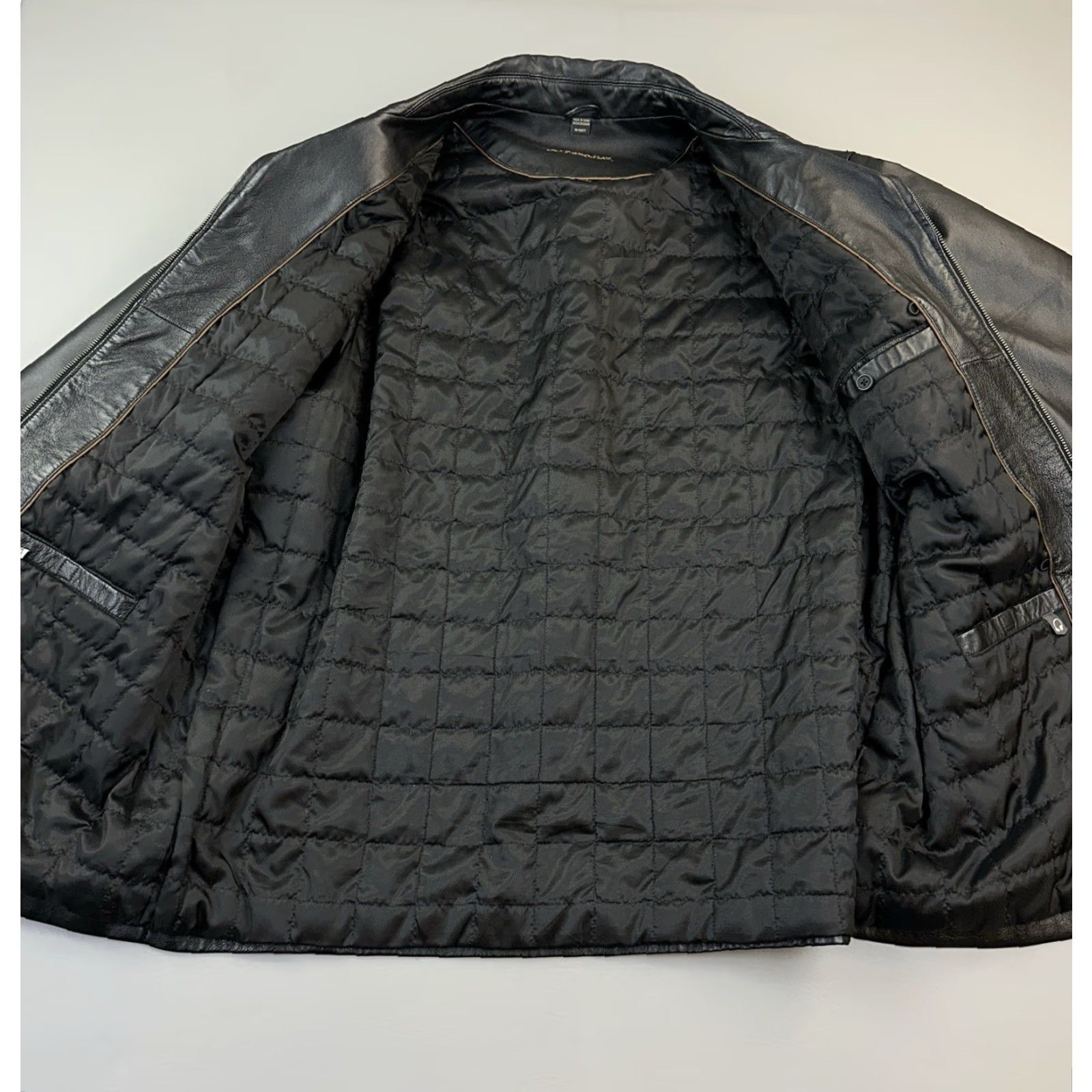 Vintage VINTAGE St. Johns Bay Jacket Mens 2XLT Black Genuine Leather Quilt Lined Bomber Jacket Size US XXL / EU 58 / 5 - 4 Thumbnail